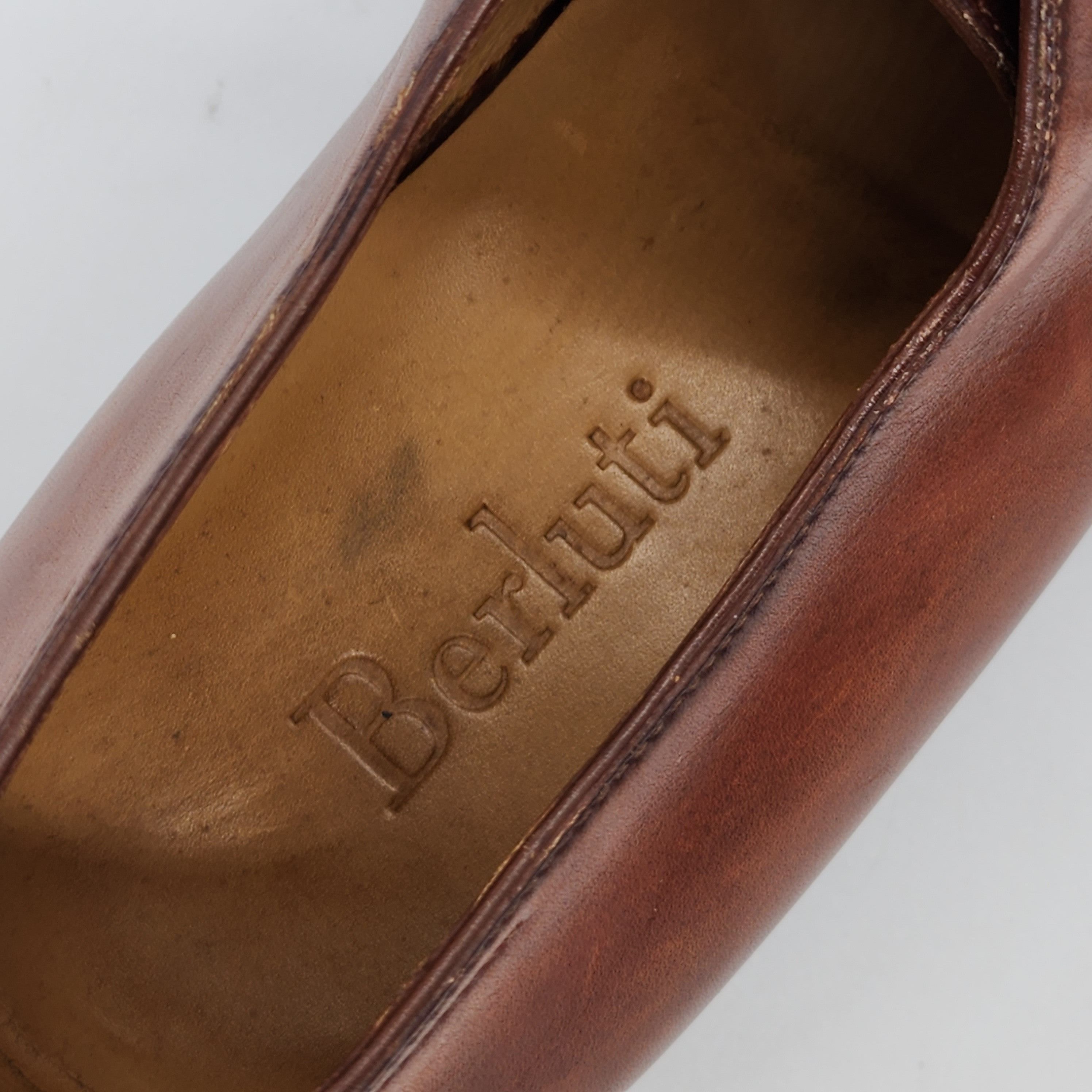 Berluti - Stitched Detail Leather Oxford Shoes - 10