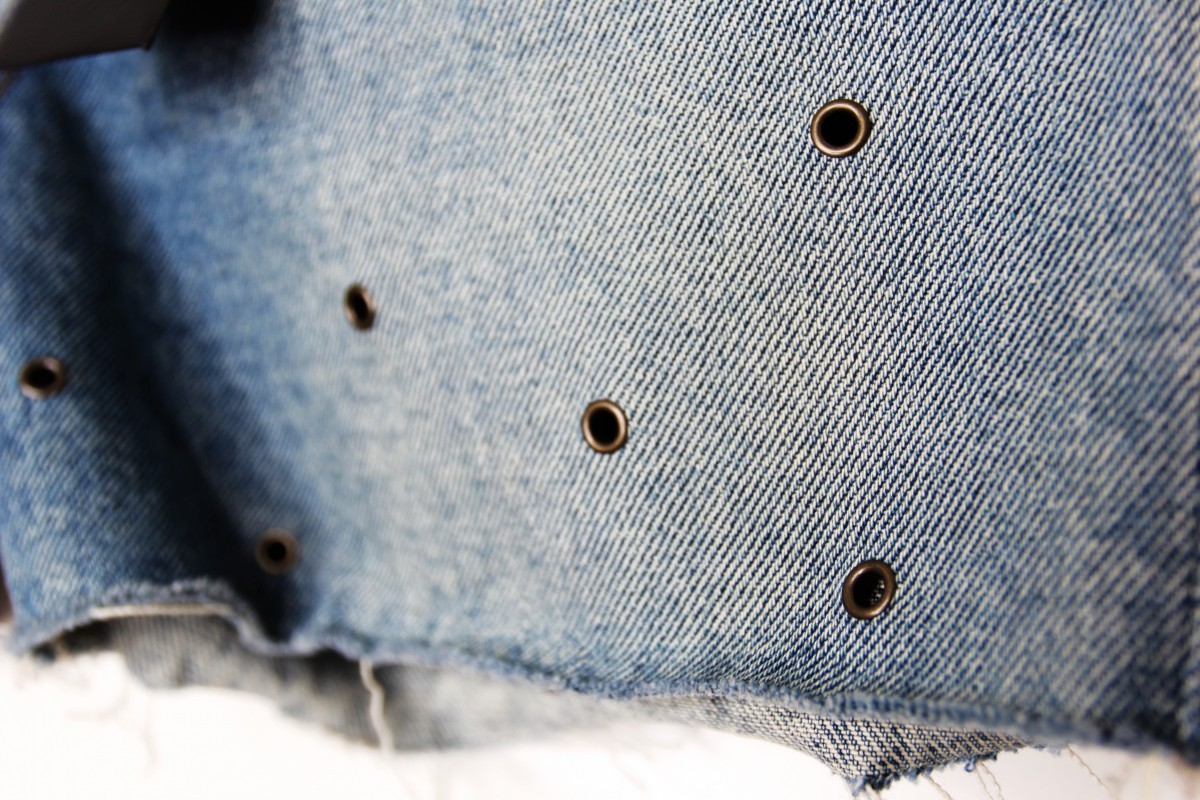 BNWT SS20 SAINT LAURENT PARIS RAW-EDGE EYELETS SHORTS 29 - 6