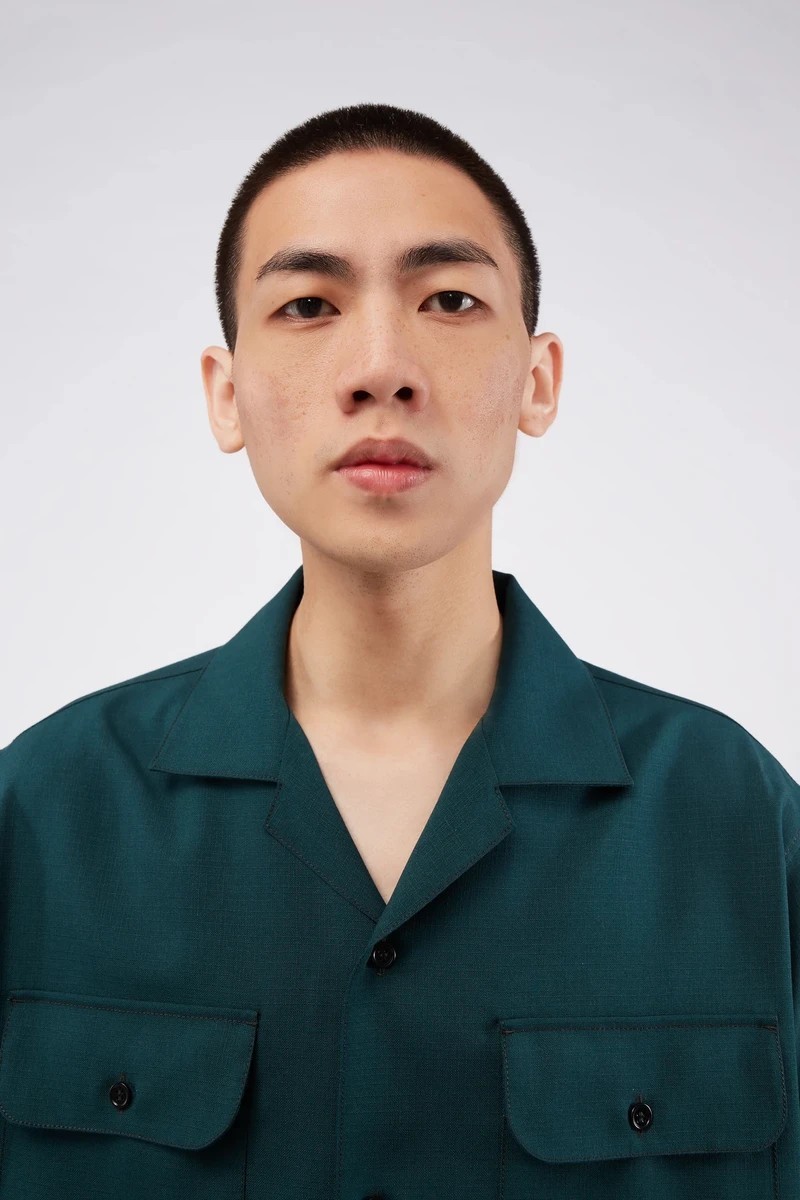 BAYBERRY GREEN S/S SHIRT WOOL 50 - 3