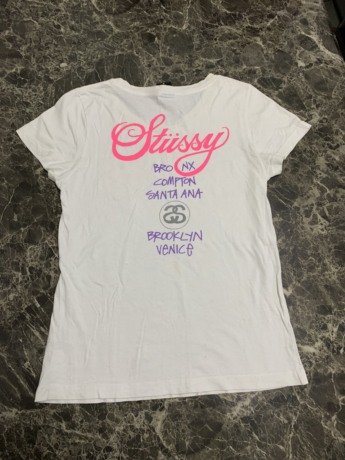 Vintage Stussy Usa World Tour Big logo Tshirt - 3