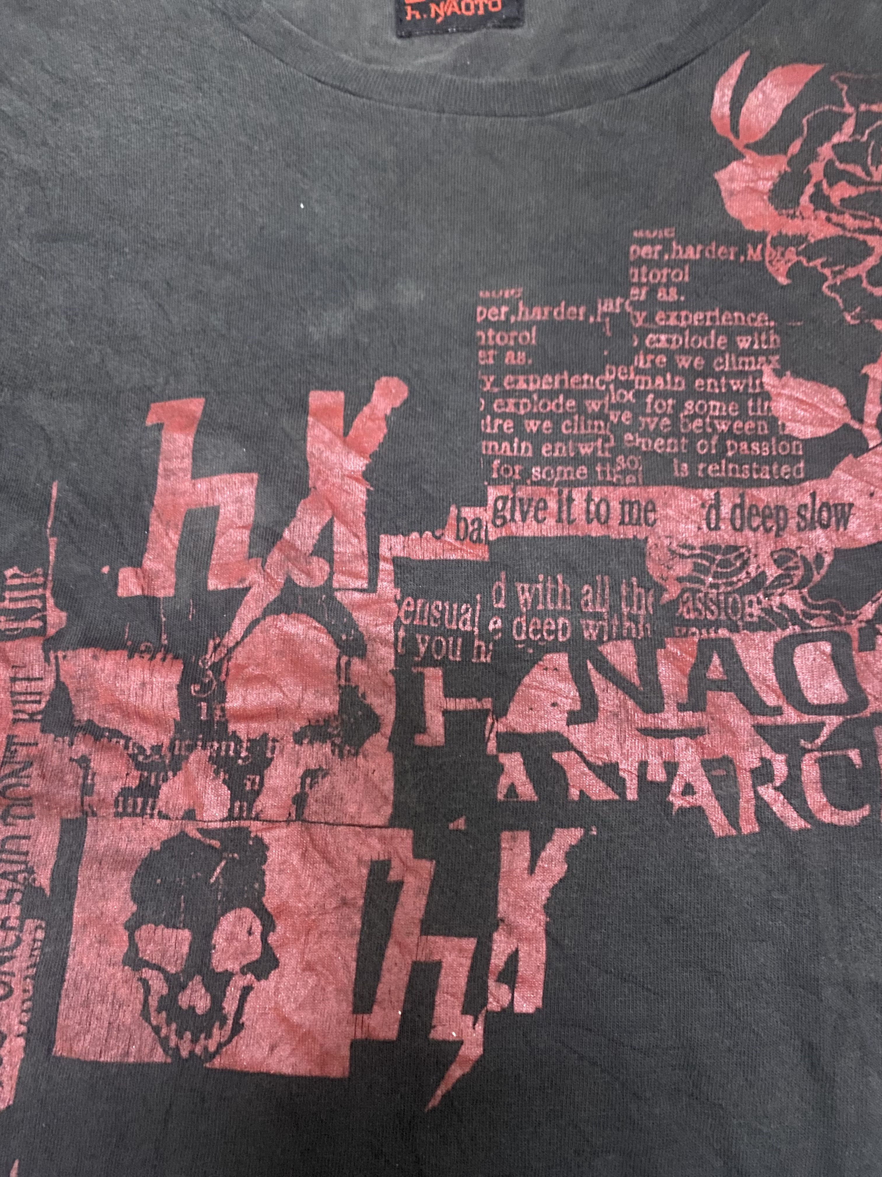 Japanese Brand-H.Naoto Punk T-Shirt Anacistme  - 4