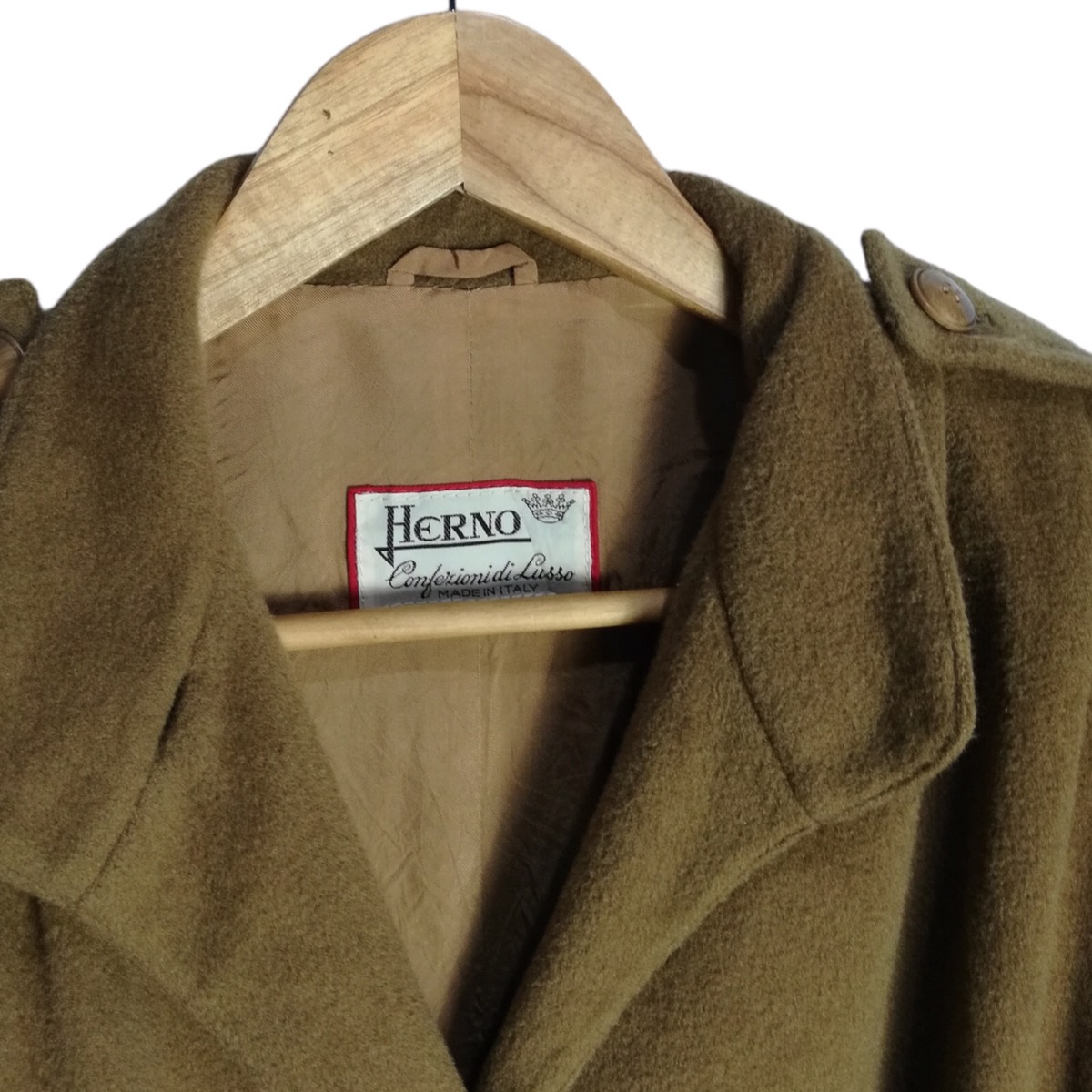 vintage herno long wool jacket - 3