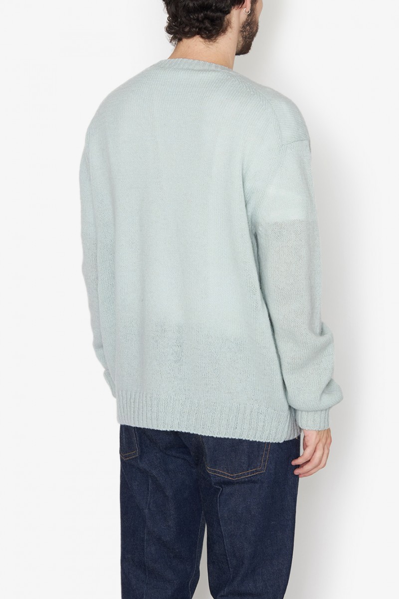 Auralee - pure shetland wool knit sweater mint 5 - 5