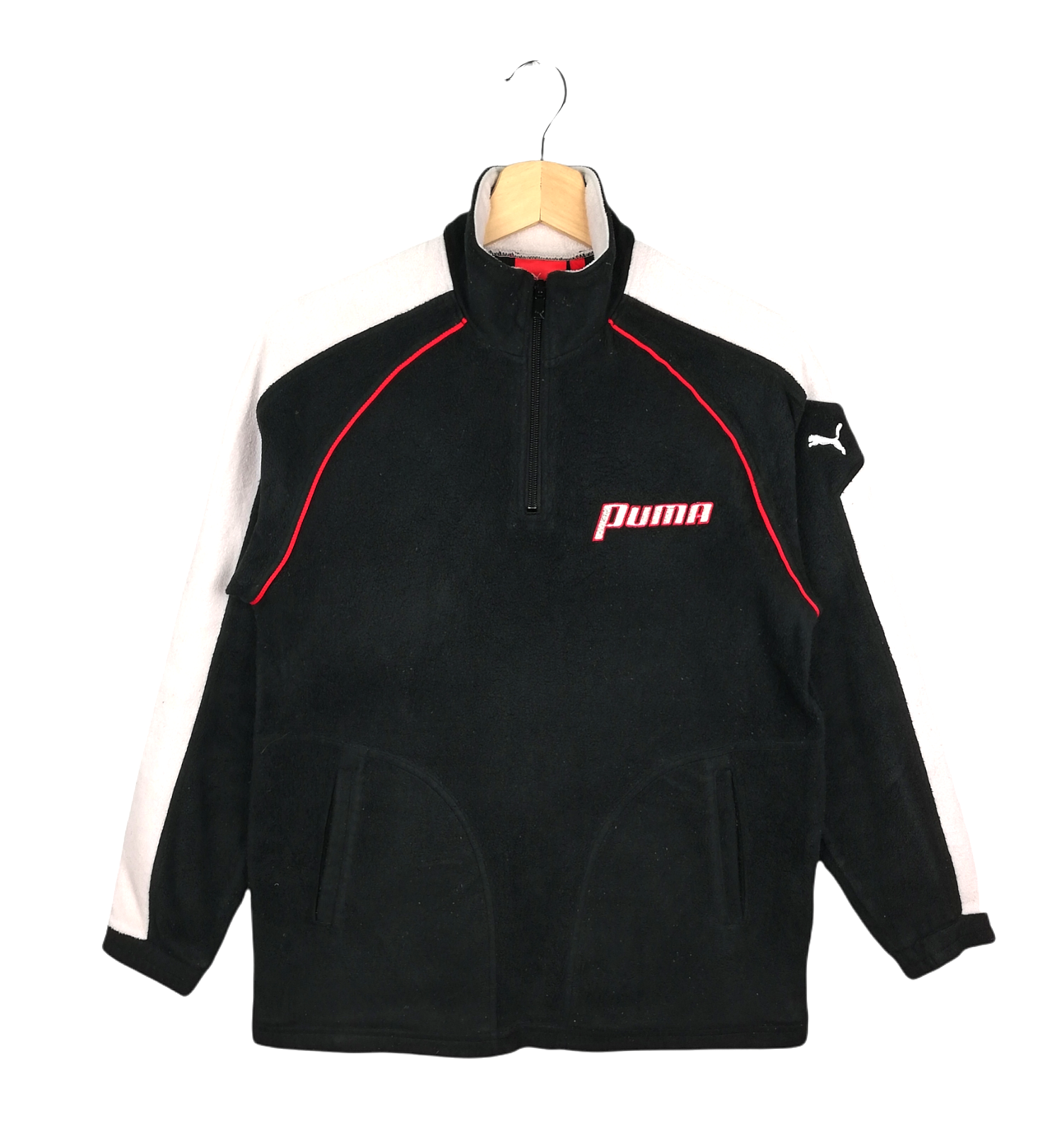 Puma Unisex Sportstyle Fleece Jacket Half Zipper Big Logo - 2