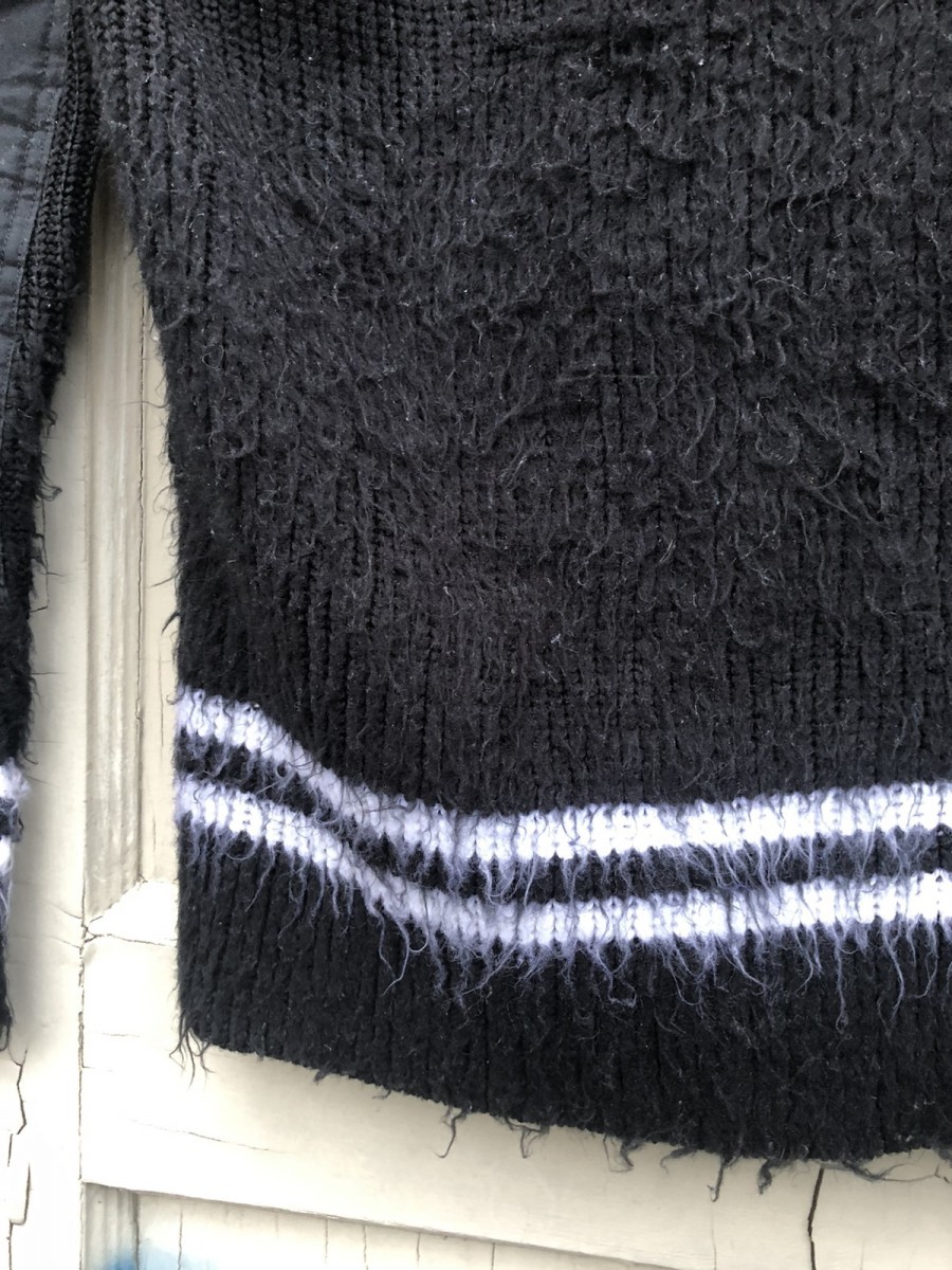 Fur Degradation Military Sweater Striped - 6