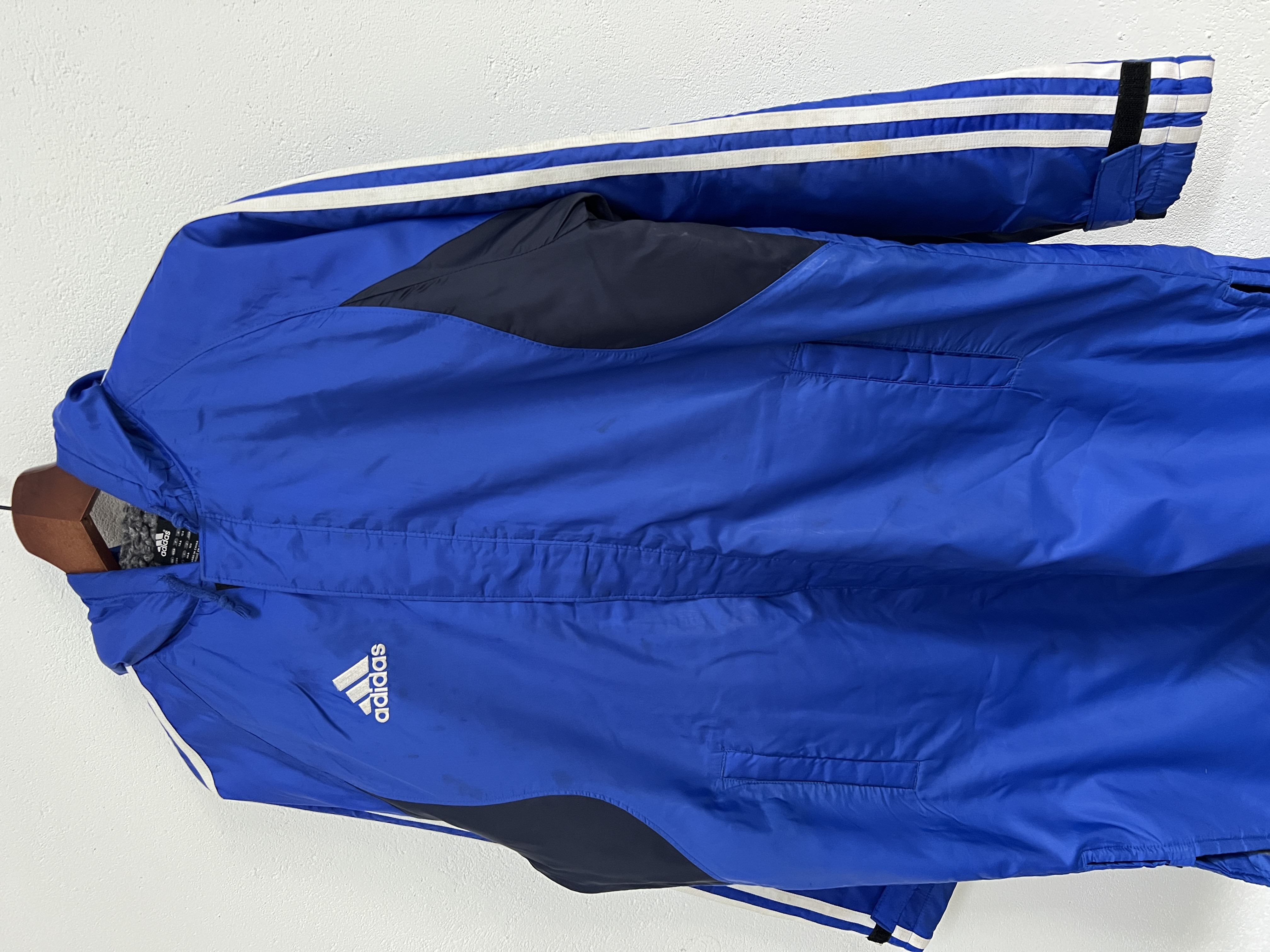 Vintage Adidas winter long jacket blue - 4