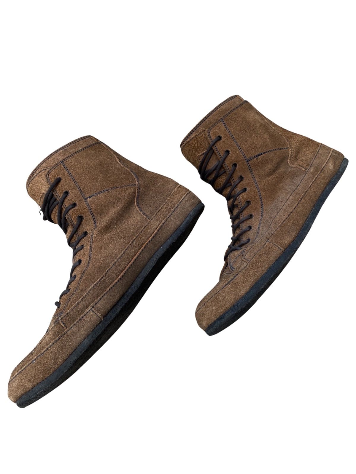 JULIUS_7 AW10 SUEDE LEATHER BACKZIP BOOTS - 5