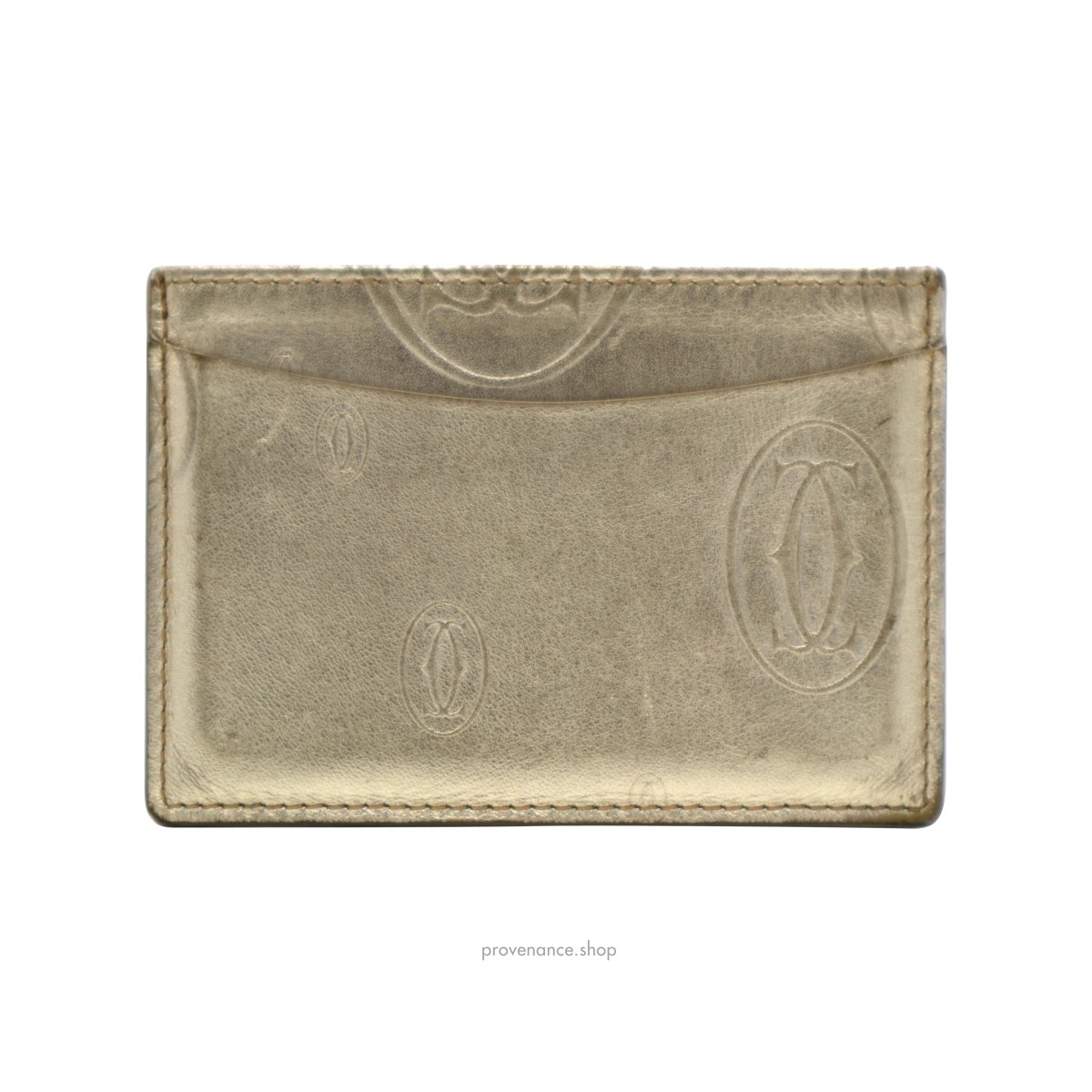 Cartier Happy Cardholder - Metallic Gold Leather - 1