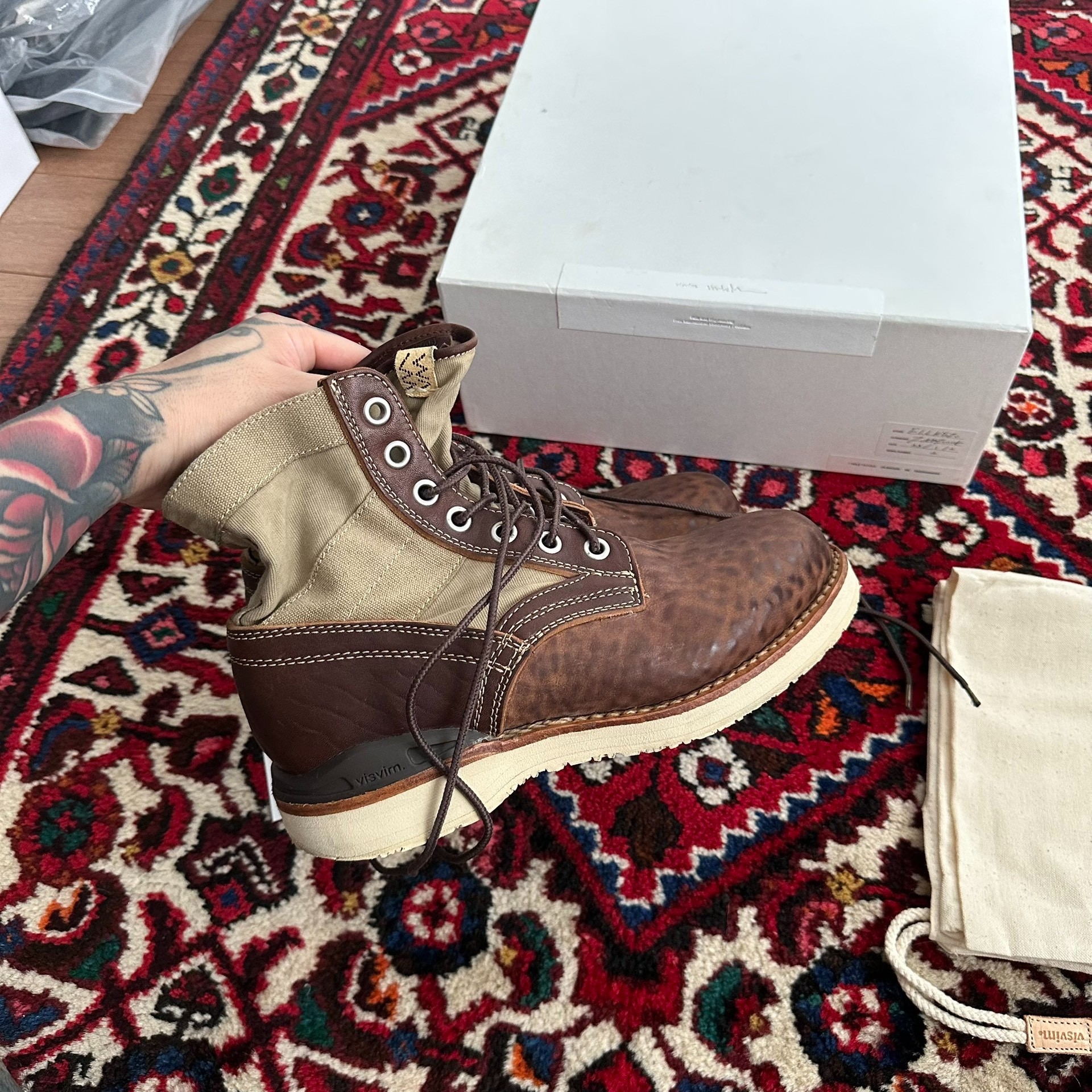 Visvim 22aw 7-hole crackle boots 7 holes - 4