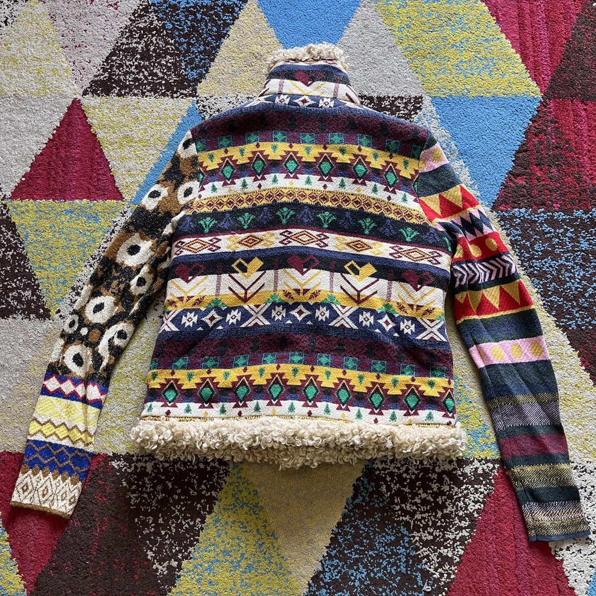 Designer - Italian Desigual Wool Knitwear Sweater Icon Patches - 13
