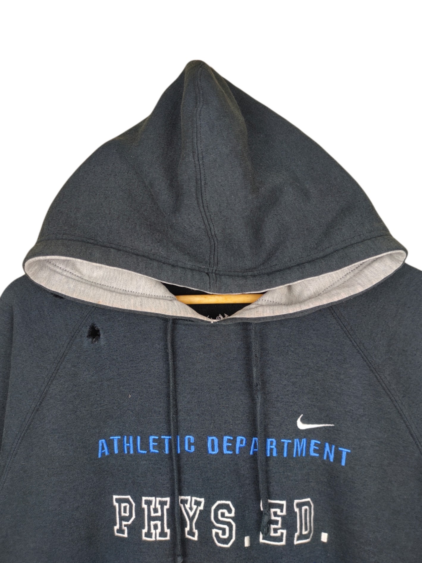 Vintage - Vintage Nike Mini Swoosh Distressed Hoodie Sweatshirt - 2