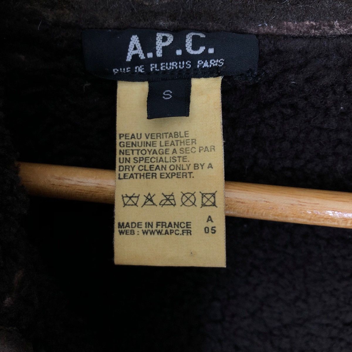 Vintage A.P.C. Hooded Sheepskins Shearling Leather Jacket - 10