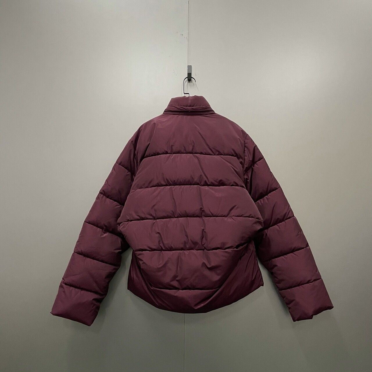 Balenciaga C Puffer Jacket in Burgandy - 2