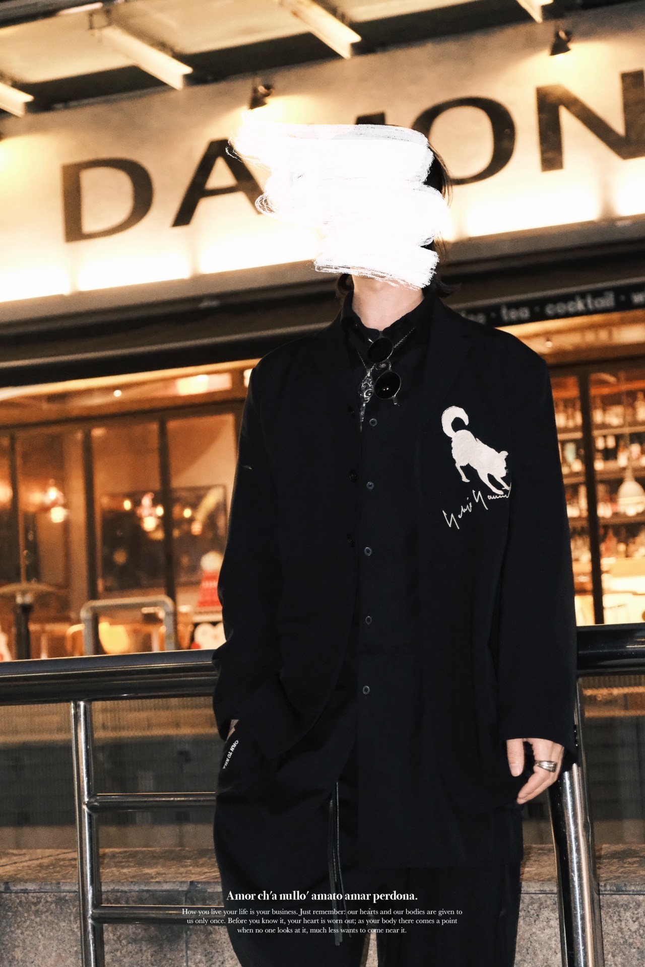 Yohji Yamamoto 90ss Rin-chan embroidered signature suit - 5