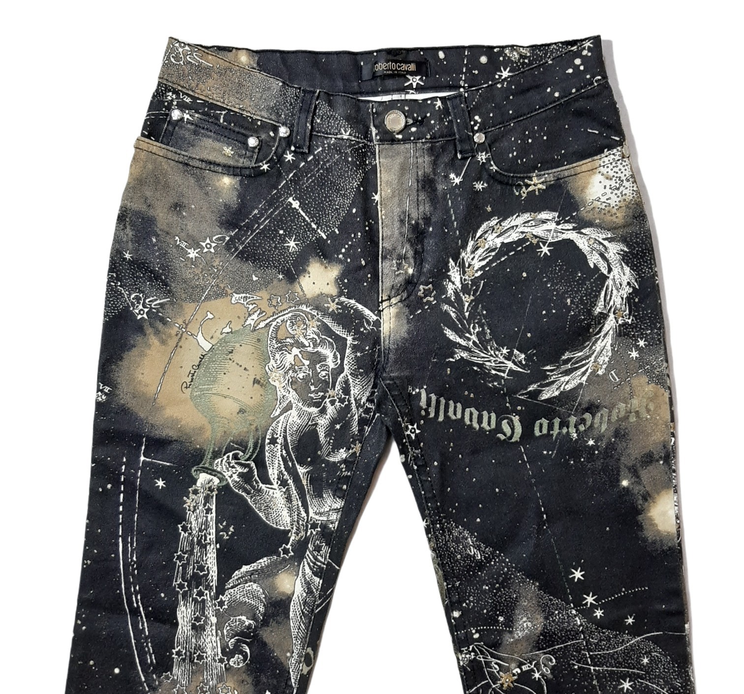 Roberto Cavalli - Galaxy prints jeans - 4
