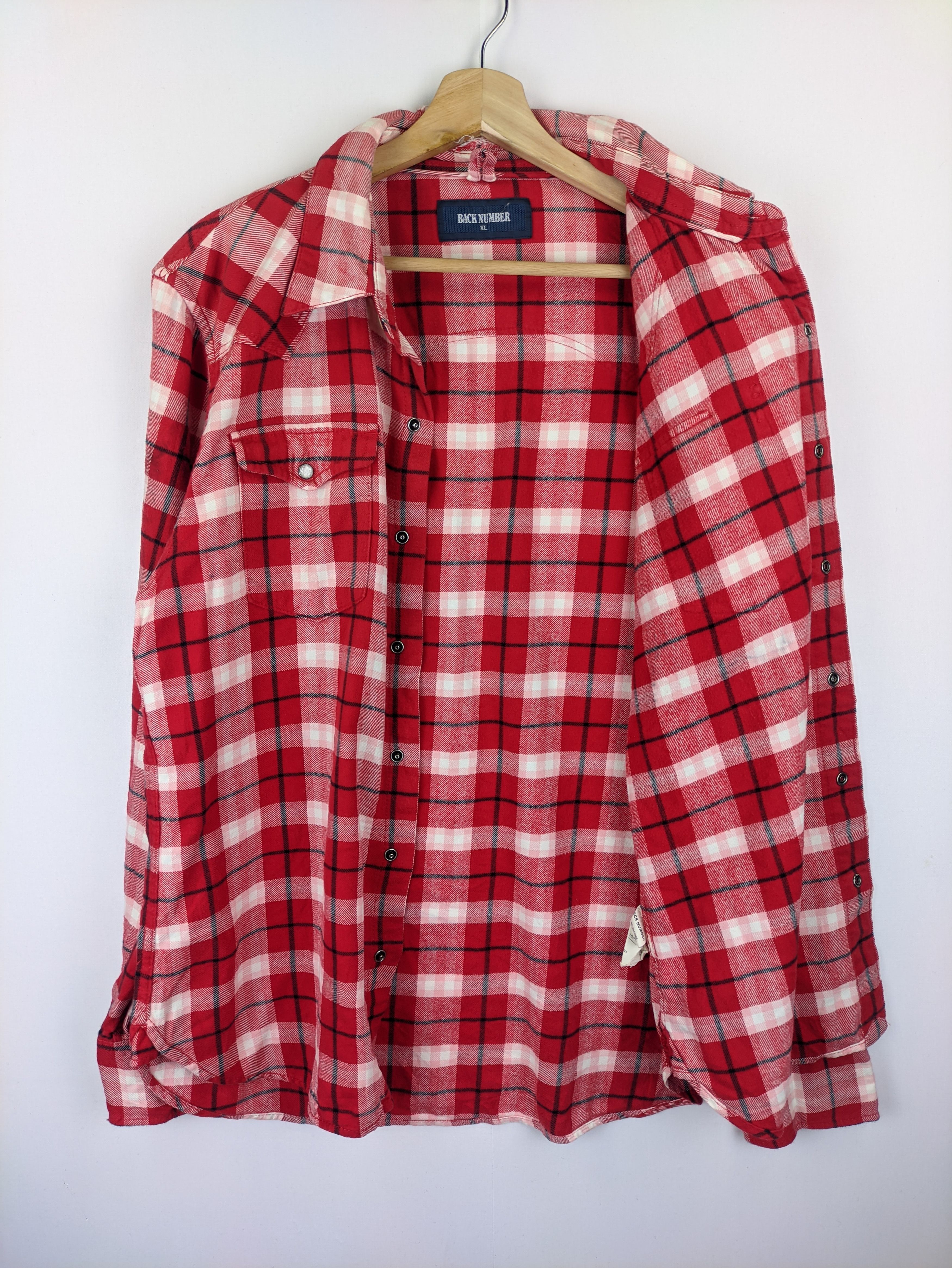 Japanese Brand - Steals🔥Flannel Checkered Plaid by Back Number - 6