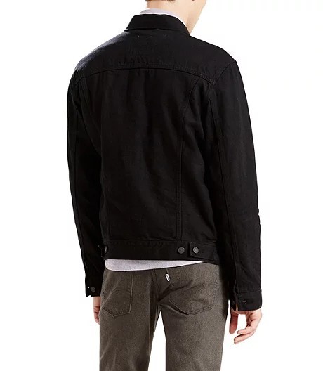 Black Denim Trucker Jacket - 6