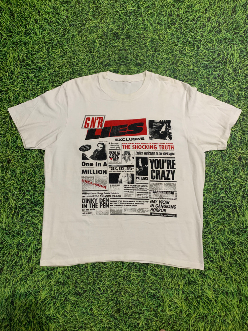 📰 Vintage Guns N' Roses "G N' R Lies" Newspaper Print T-Shirt! 📰 - 1