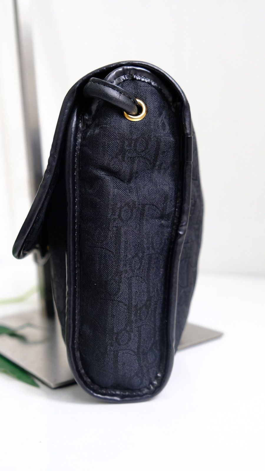 Vintage Dior Trotter Canvas Cross body Shoulder Bag Black - 5