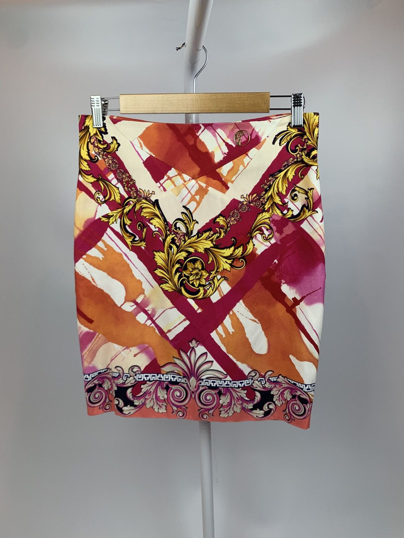 Gianni Versace Multicolor Baroque Print Pencil Skirt - 1