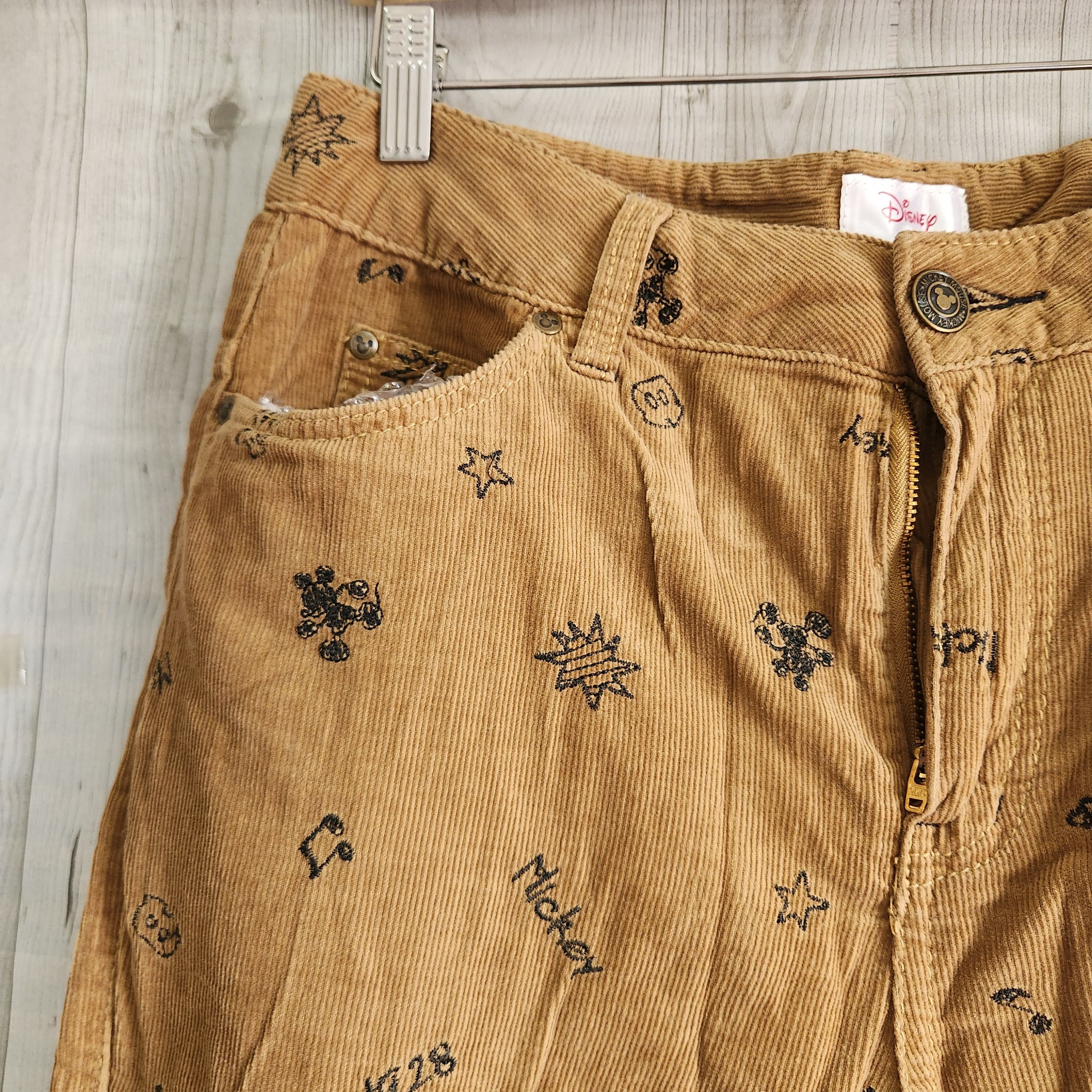 Disney Corduroy Denim Brown Jeans Full Printed - 16