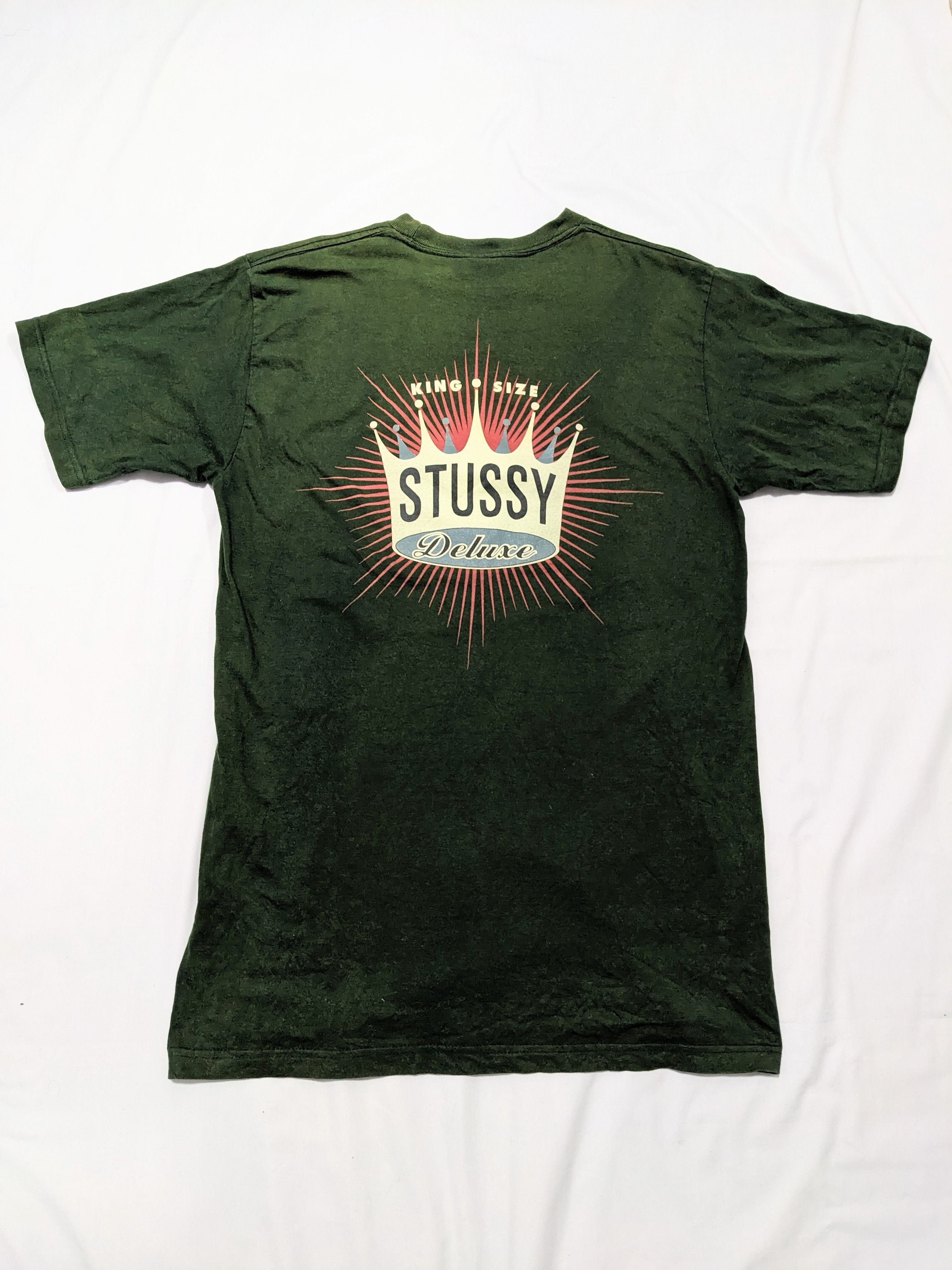 RARE Vintage 90s Stussy Deluxe Crown Center Logo Tee - 2