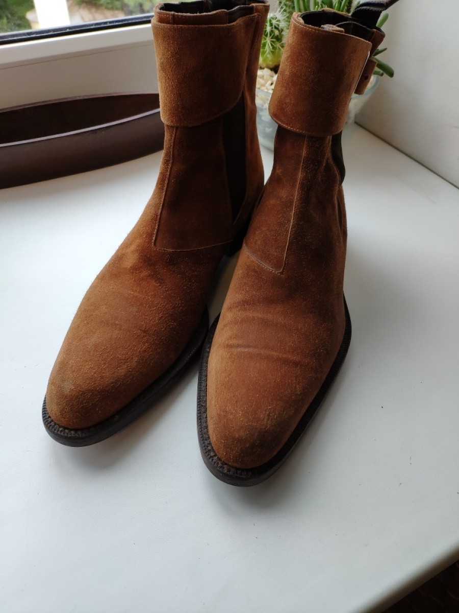 Sergio Rossi - Tan strap chelsea boots.Fits like Saint Laurent or Gucci - 3