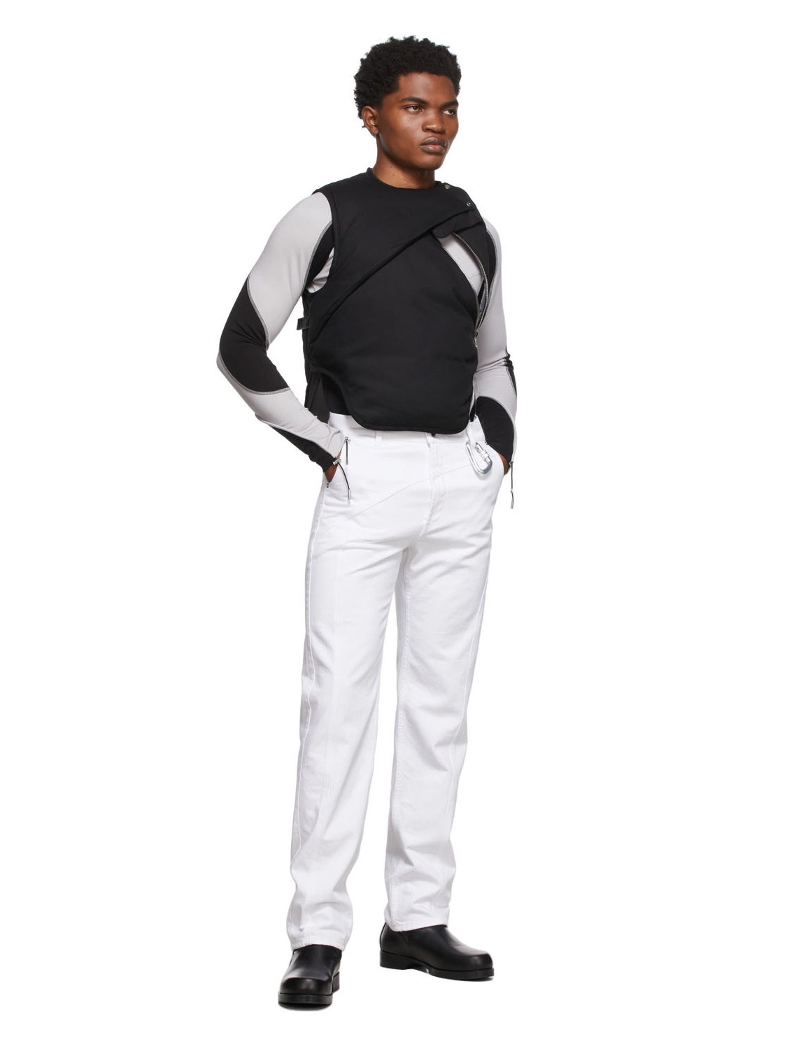 BLACK PADDED REVERSIBLE VEST - 6