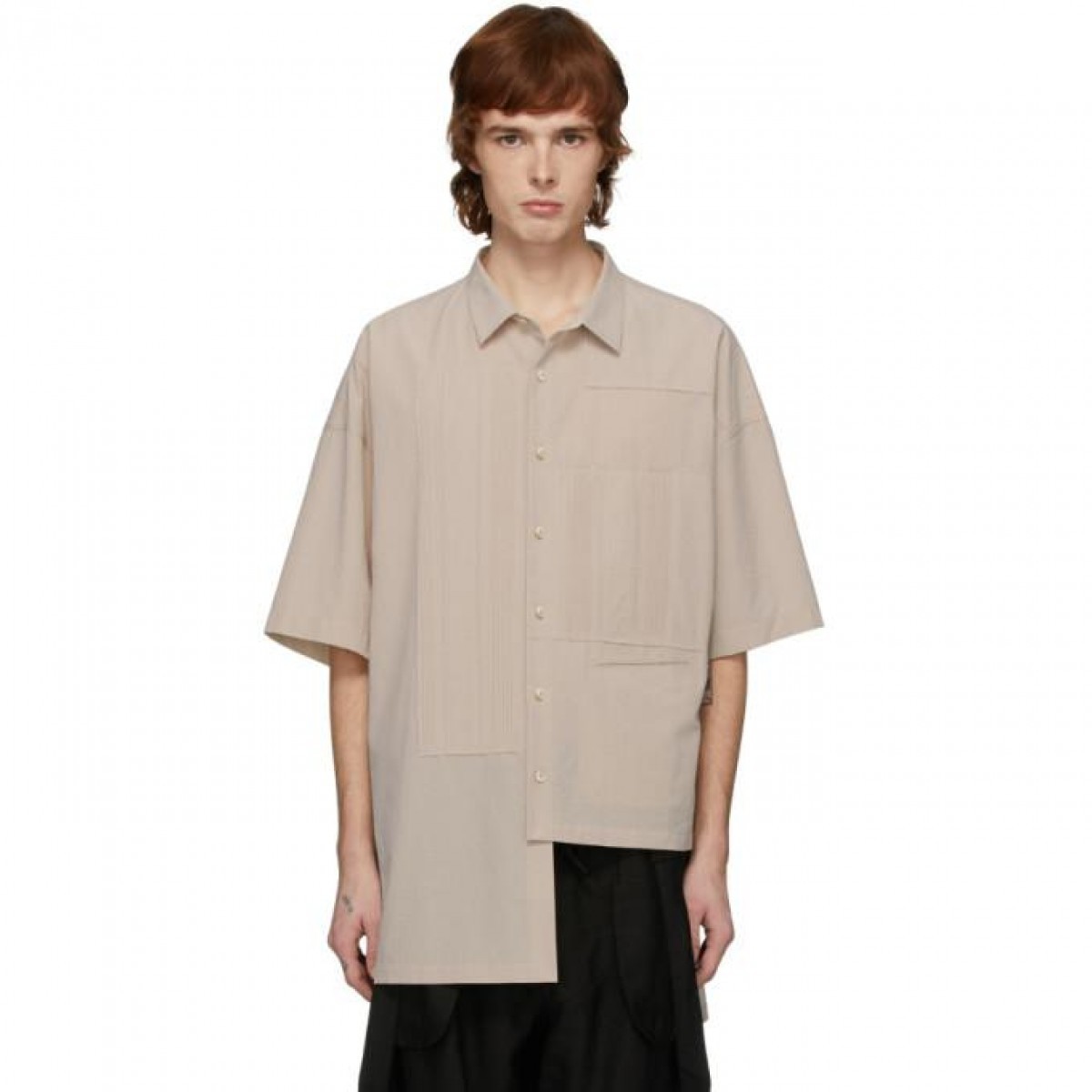 Asymmetrical Hem Shirt - 1