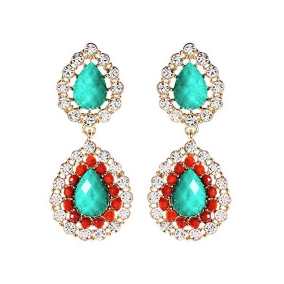 Amrita Singh Turquoise Ruby Avery Earrings - 1