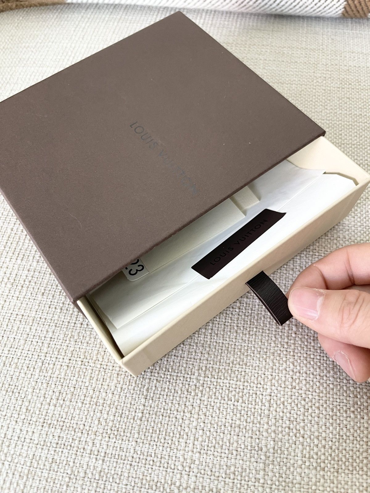 2010s Louis Vuitton Slider Drawer Leather Strap Gift Box - 2