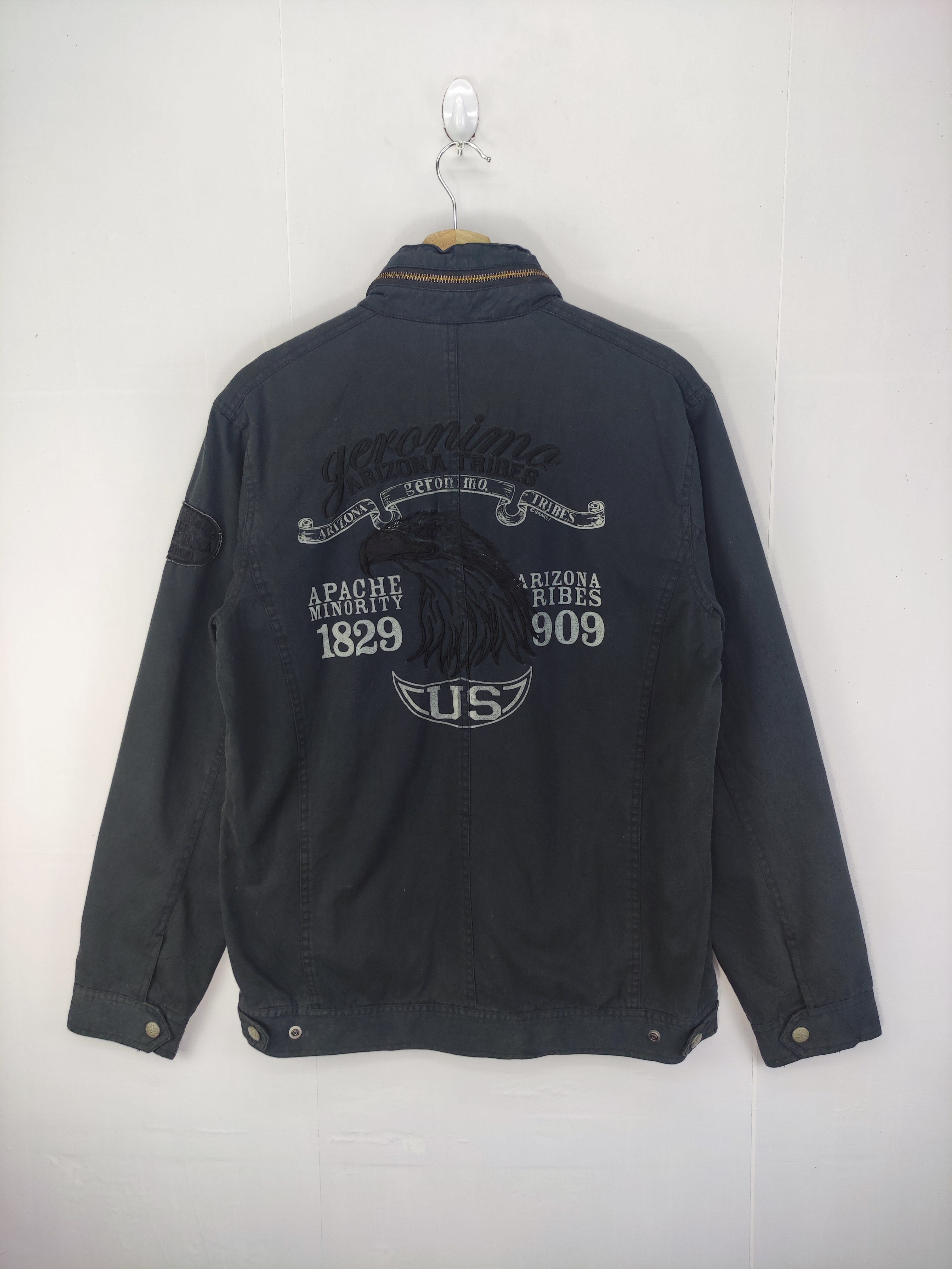 Vintage Geronimo Light Jacket Zipper With Hoodie - 13