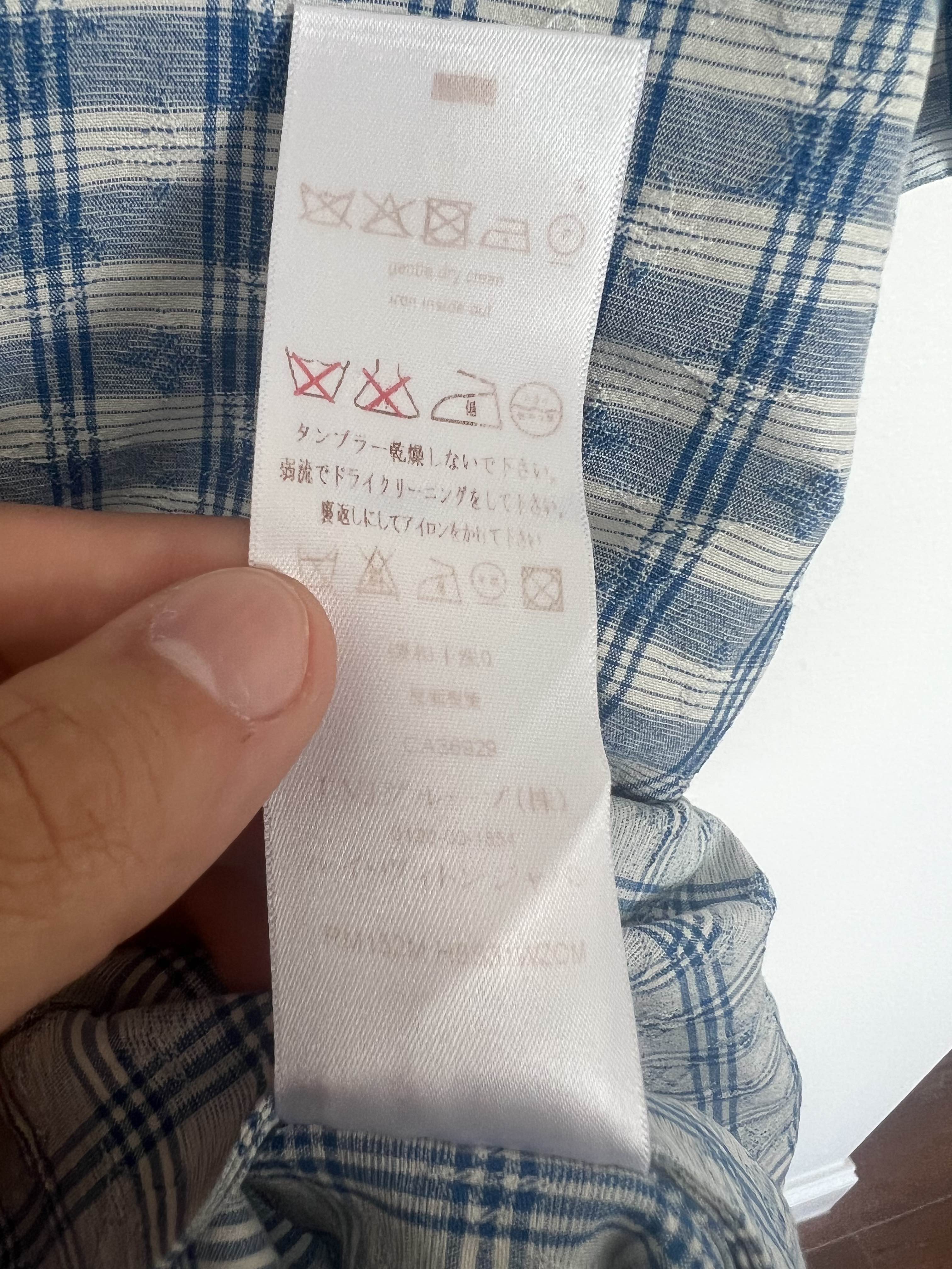 Louis Vuitton Blue Monogram Silk Shirt - 6