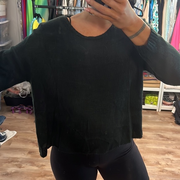 Vintage Havana Black Slash Back Sweater - 8