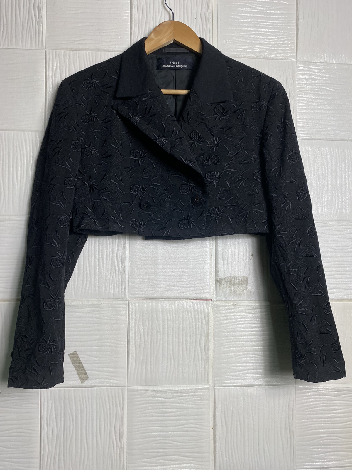 AD1988 HISTORY PIECE TRICOT COMME DES GARCONS CROPPED JACKET
