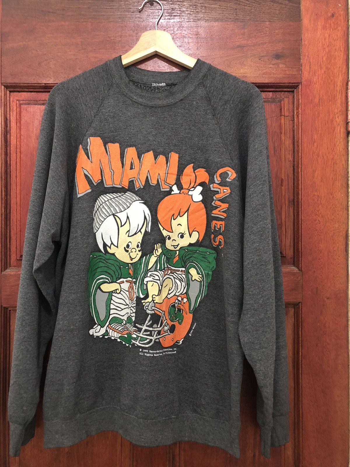 Vintage 1993 The Flintstones Kids Mirror Sweatshirt - 1