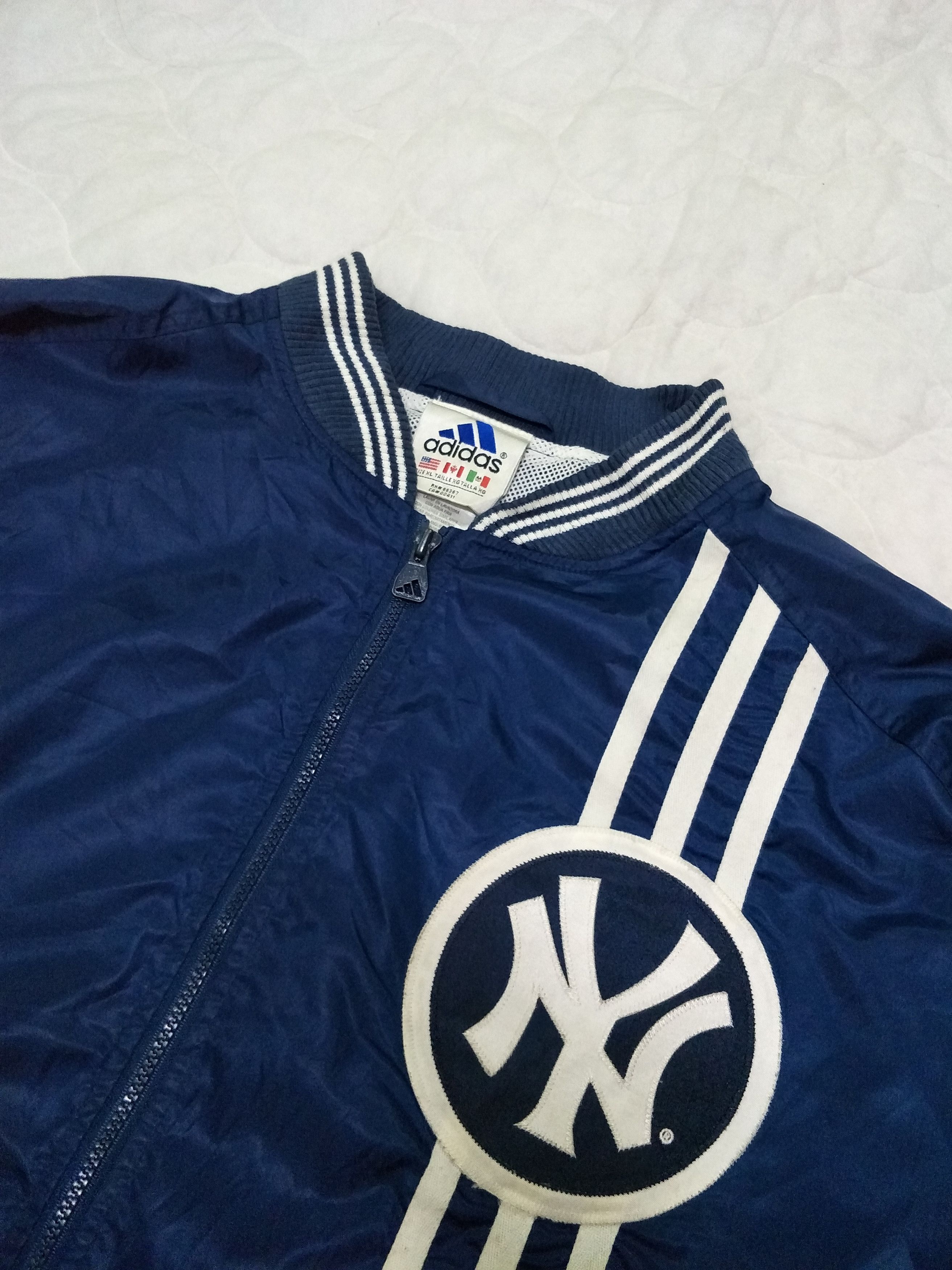 Vintage Adidas NY Navy Oversized Jacket - 3