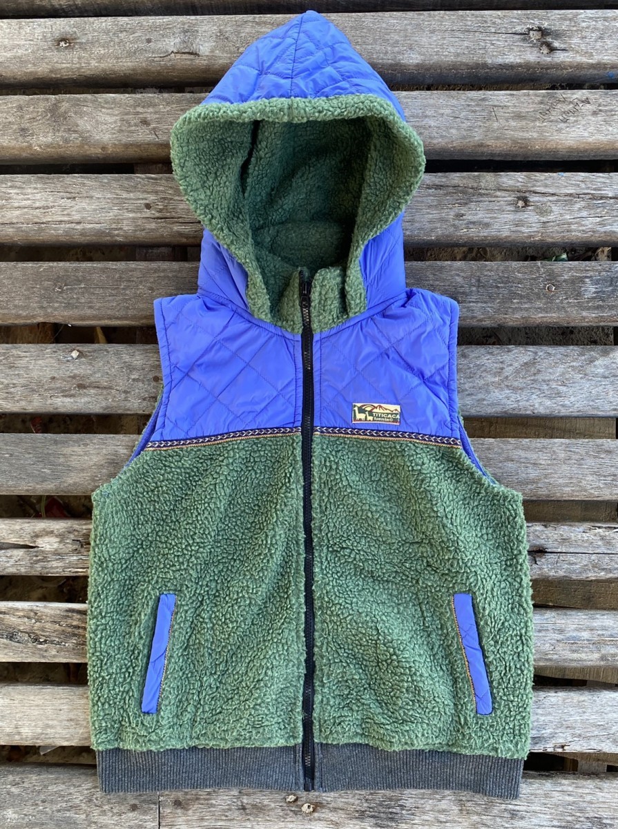 Japanese Brand - Titicaca Sherpa Fleece Sleeveless Hoodie Jacket - 1