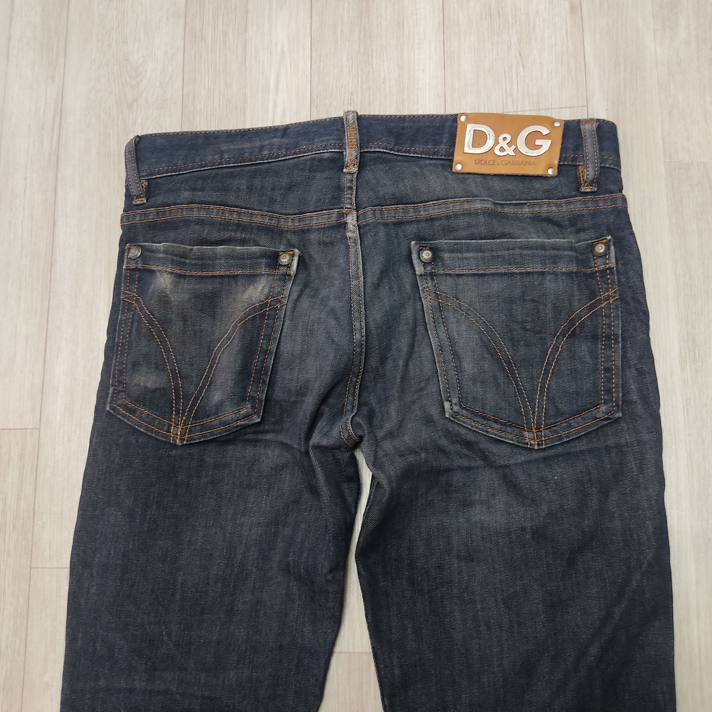 DOLCE & GABBANA Low Rise Straight Cut Slim Fit Denim Pants - 14