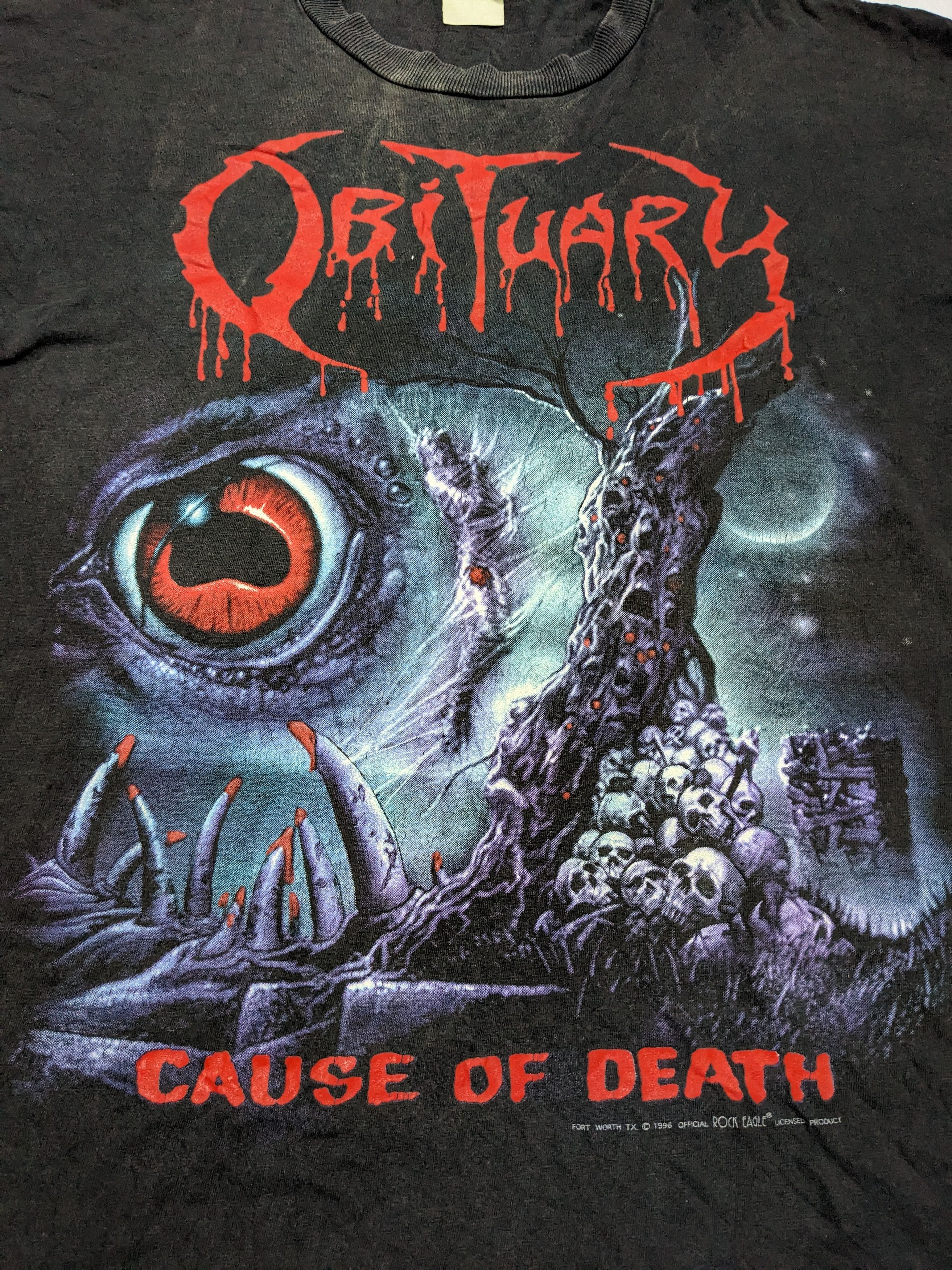 Rare Obituary Cause Of Death Bootleg Vintage T-Shirt - 3