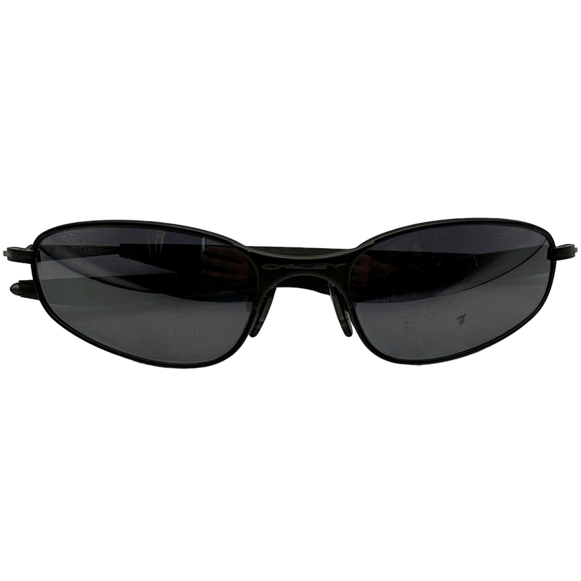 Oakley - Y2K Wraparound Black Sunglasses