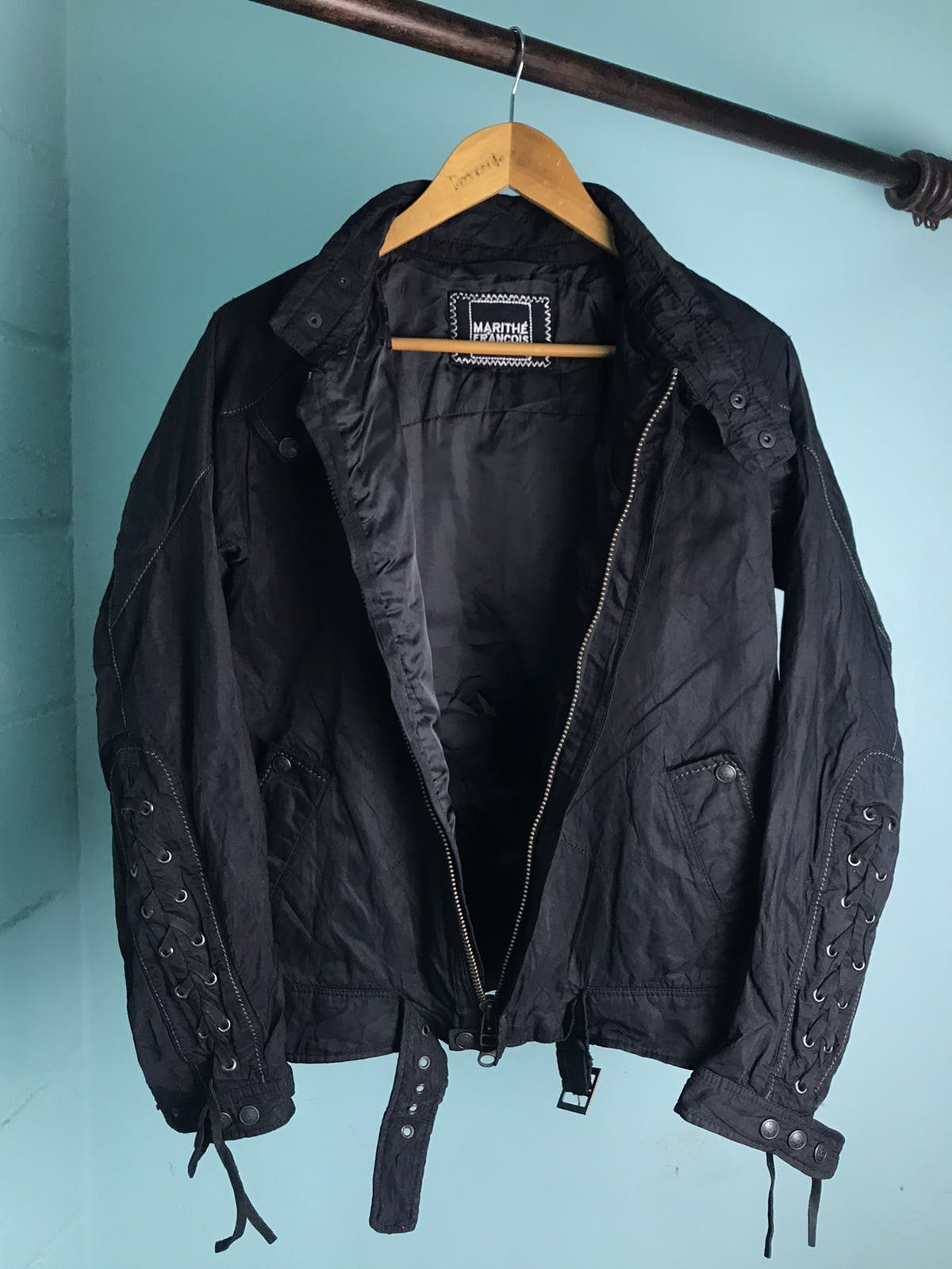 90s Marithe Francois Girbaud Motorcycle Style Jacket