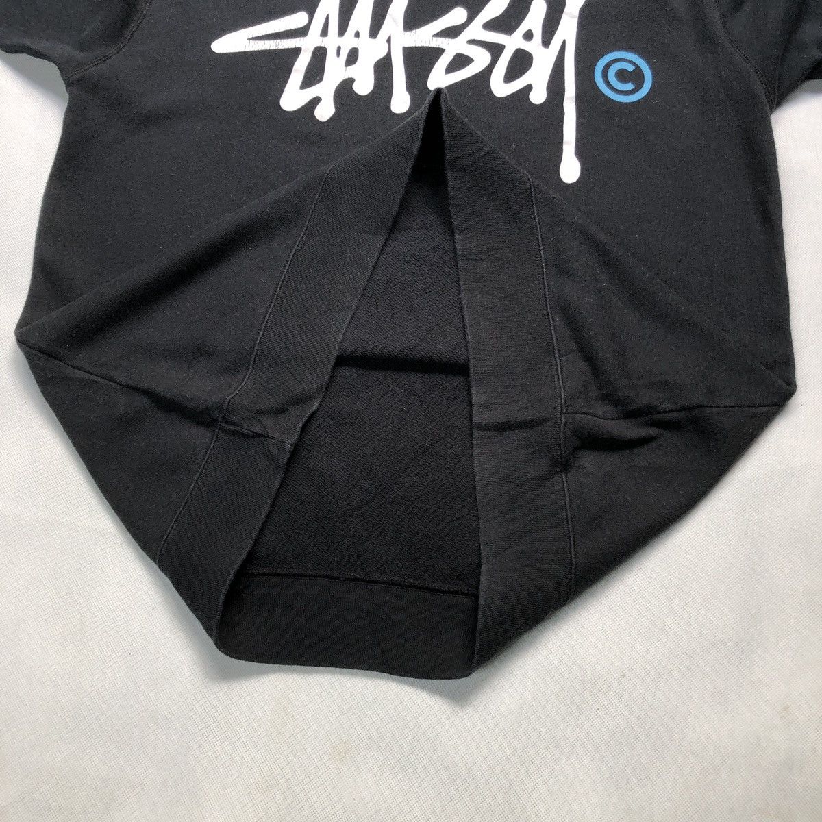 Vintage - Stussy Iconic Signature Crewneck Short Sleeves Sweatshirt - 7