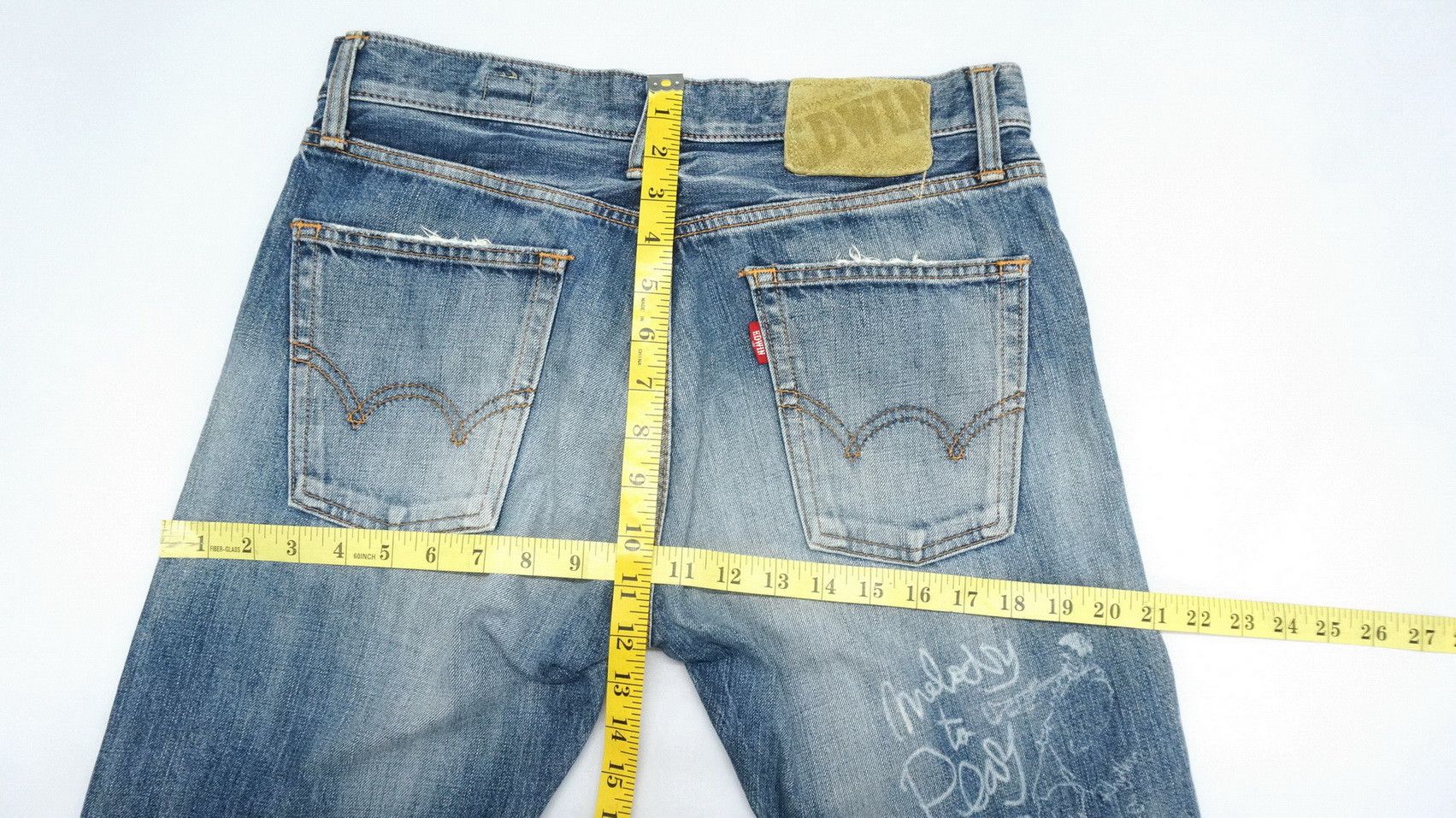 Rare! EDWIN 'Midnight Blues' Reworked Distressed Slim Jeans - 19