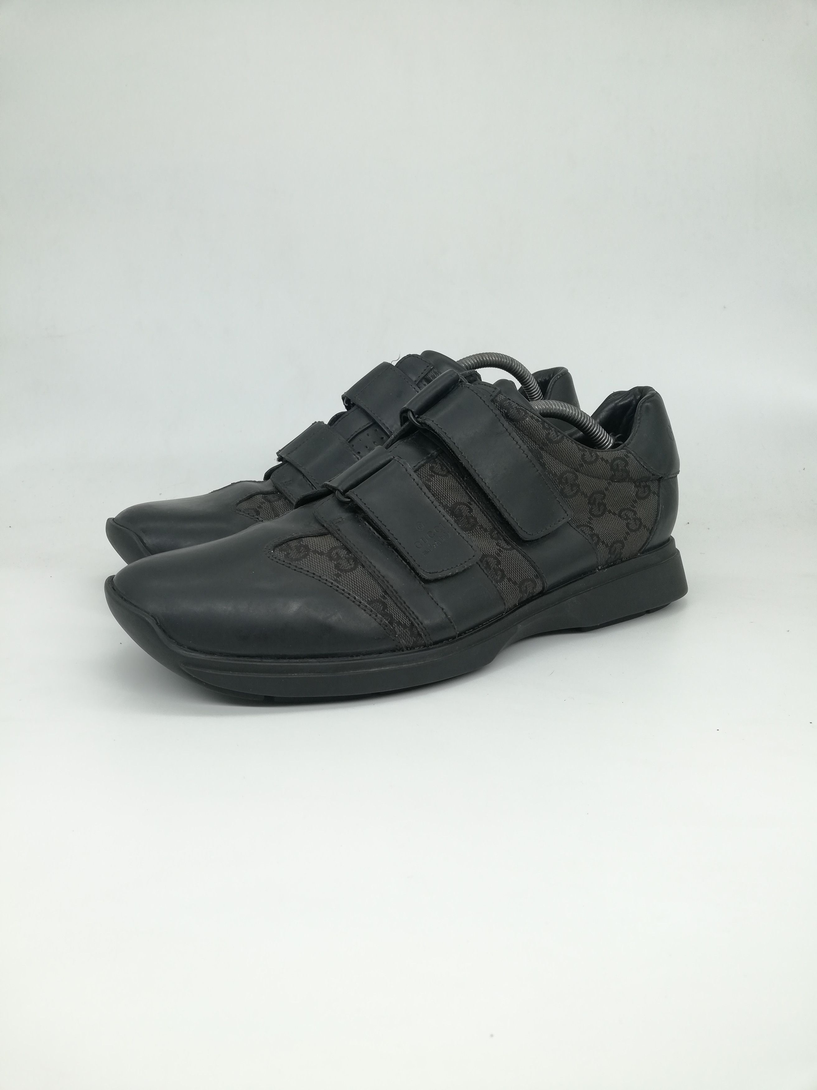 GG Black Velcro Strap Shoes - 1