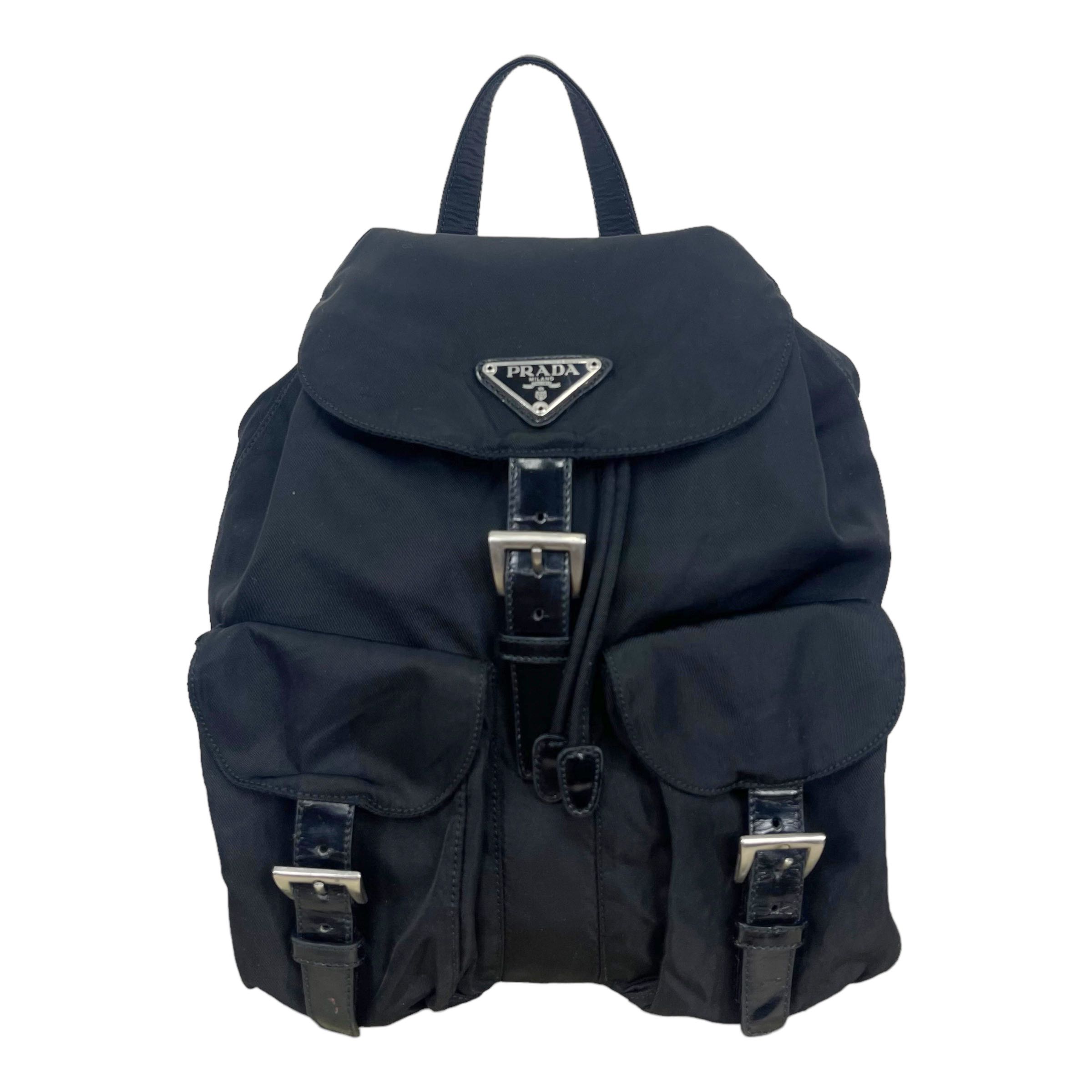 Vintage Prada Black Nylon Back Pack - 2