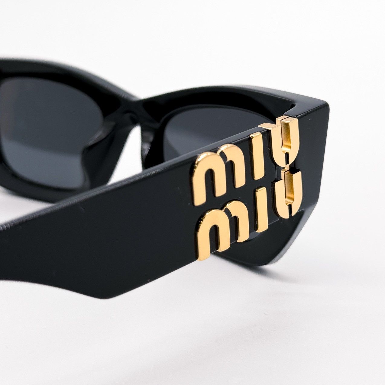 NEW MIU MIU MU09WS 1AB5S0 BLACK SMU 09W 1AB5S0 SUNGLASSES - 9