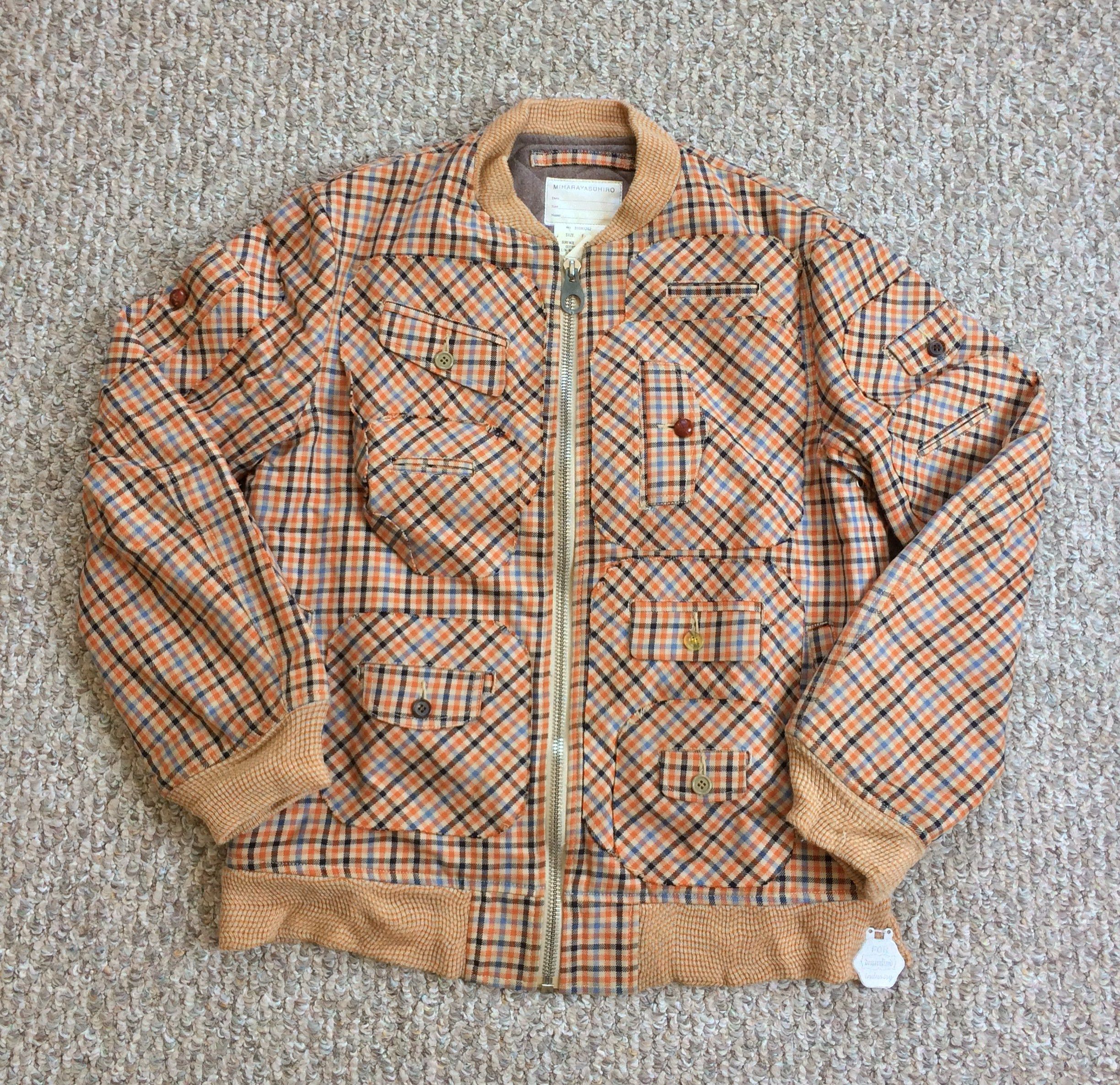 Mihara Yasuhiro Plaid Many Pockets Bomber Jacket - 1