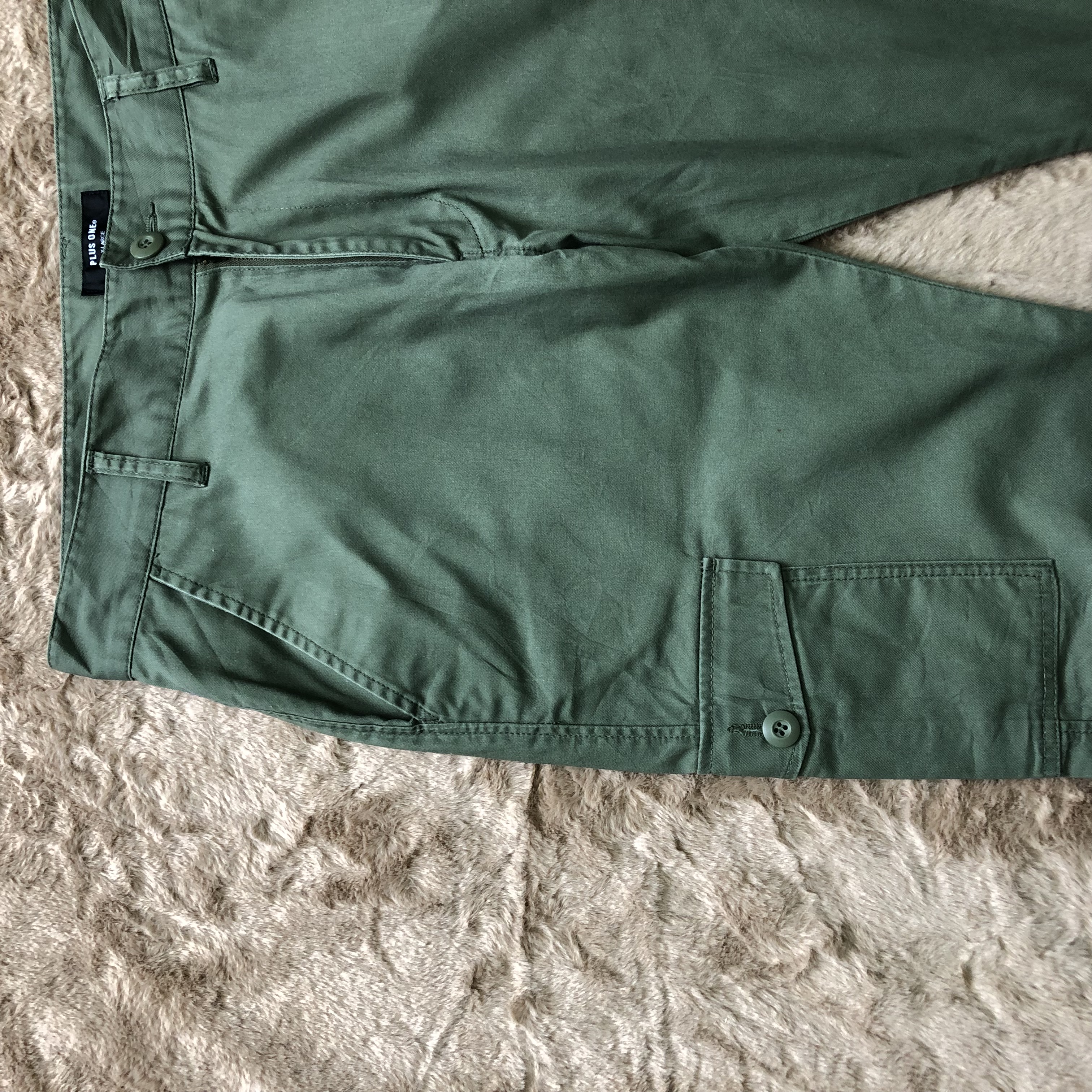 Japanese Brand - Plus One Military Army Style Cargo Pants 6 Pocket #4289-149 - 3