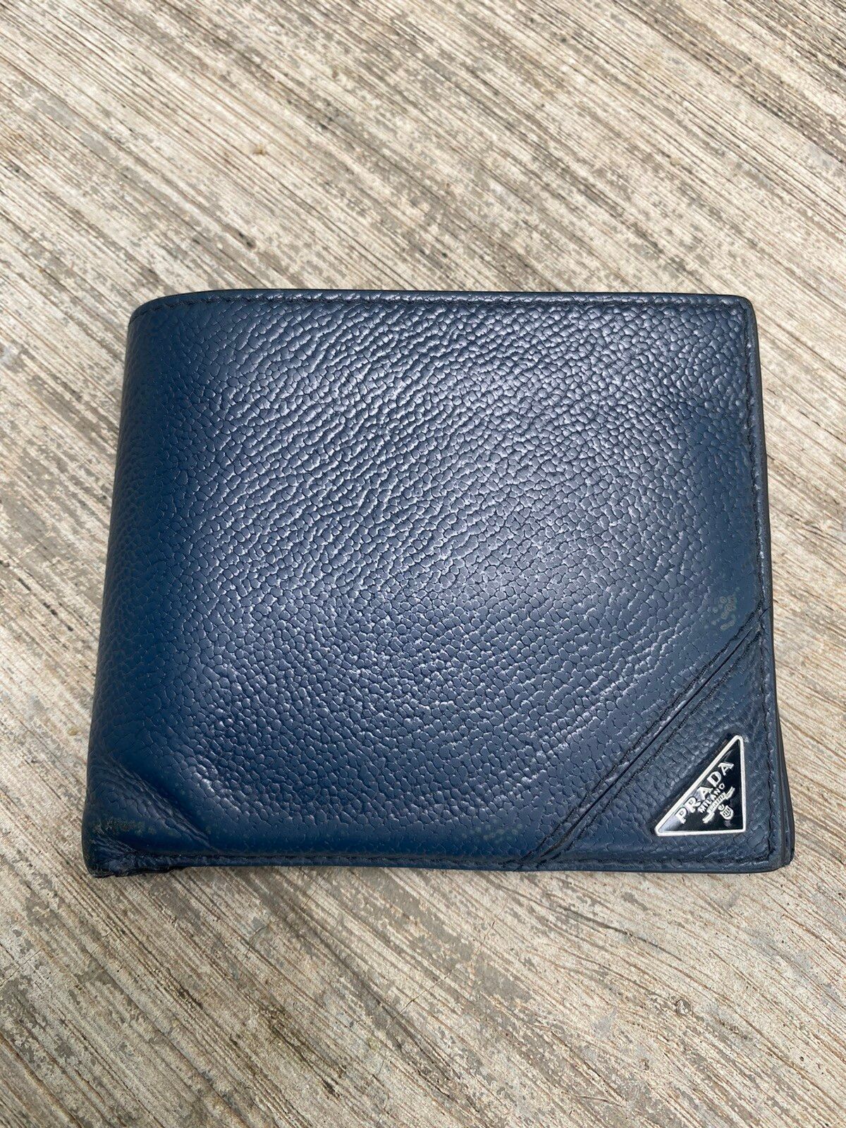 Authentic Prada Bifold Blue Men Wallet - 25